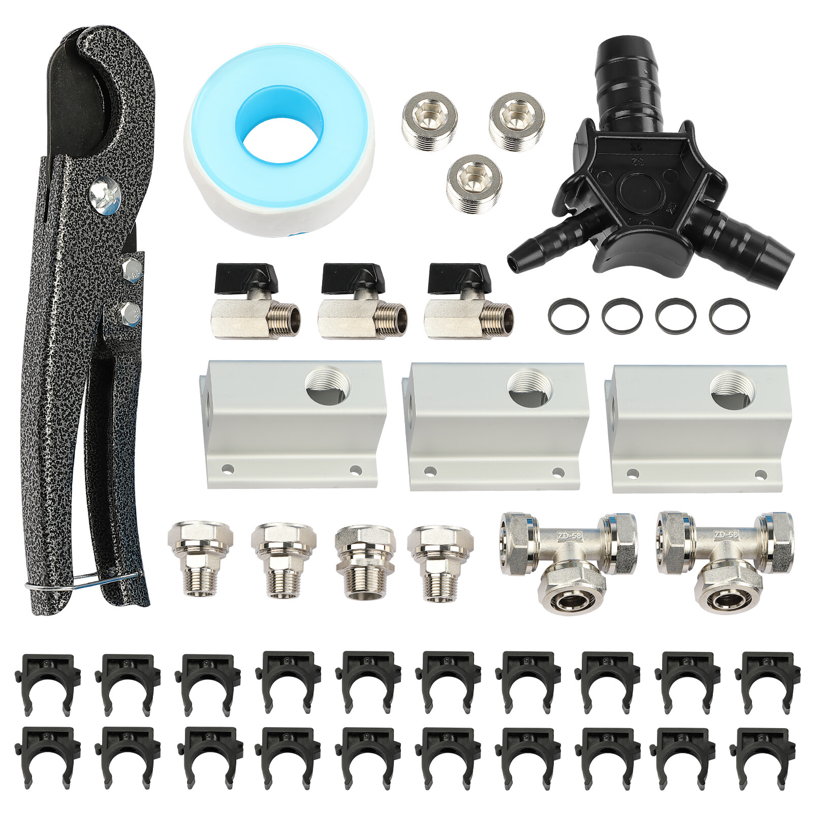 Compressed Air Line System Max Line 3/4" Shop Piping Kit Rapid Air Maxline M7500