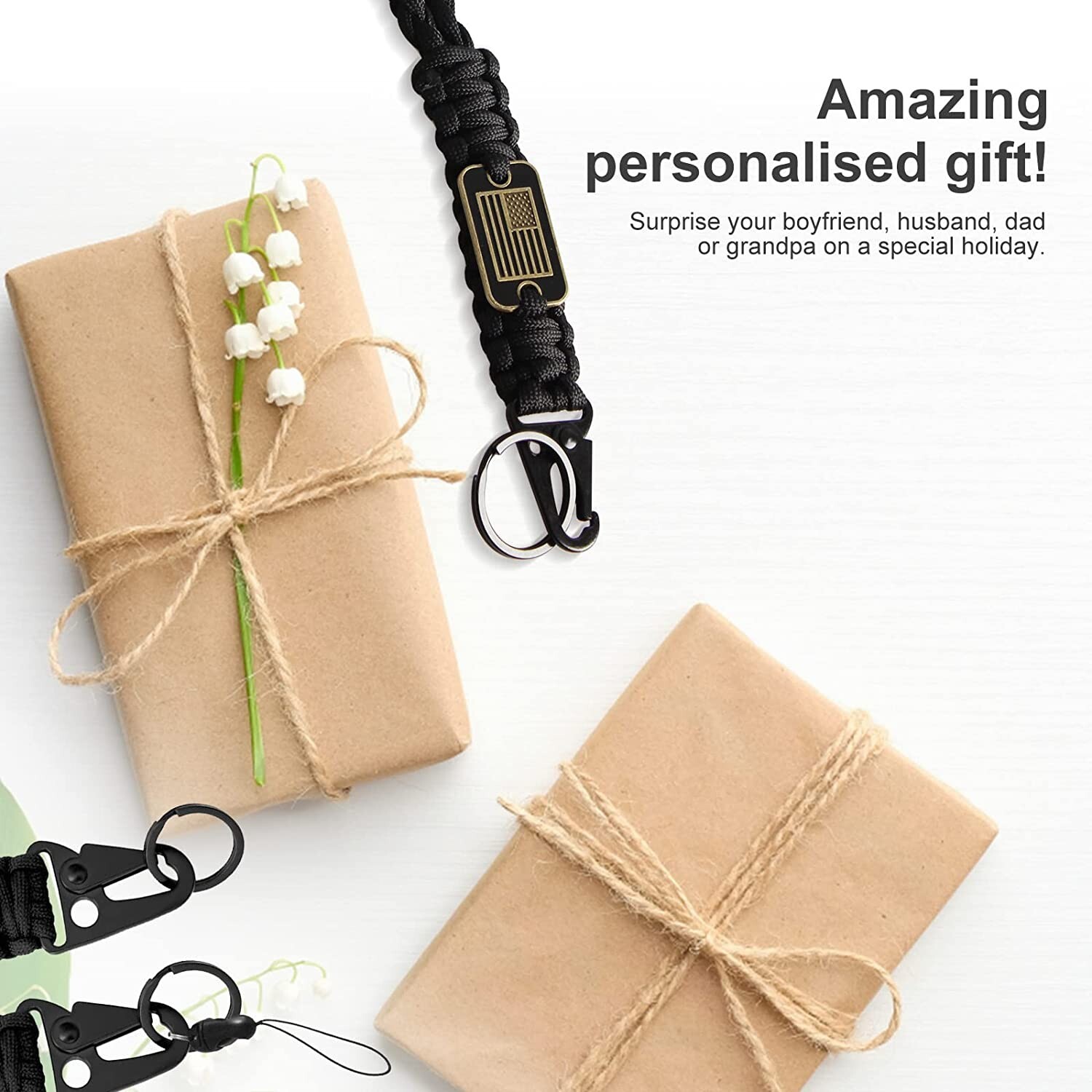 Key Lanyard Neck Lanyard Phone Lanyard Credential Holder Strap Paracord Lanyard