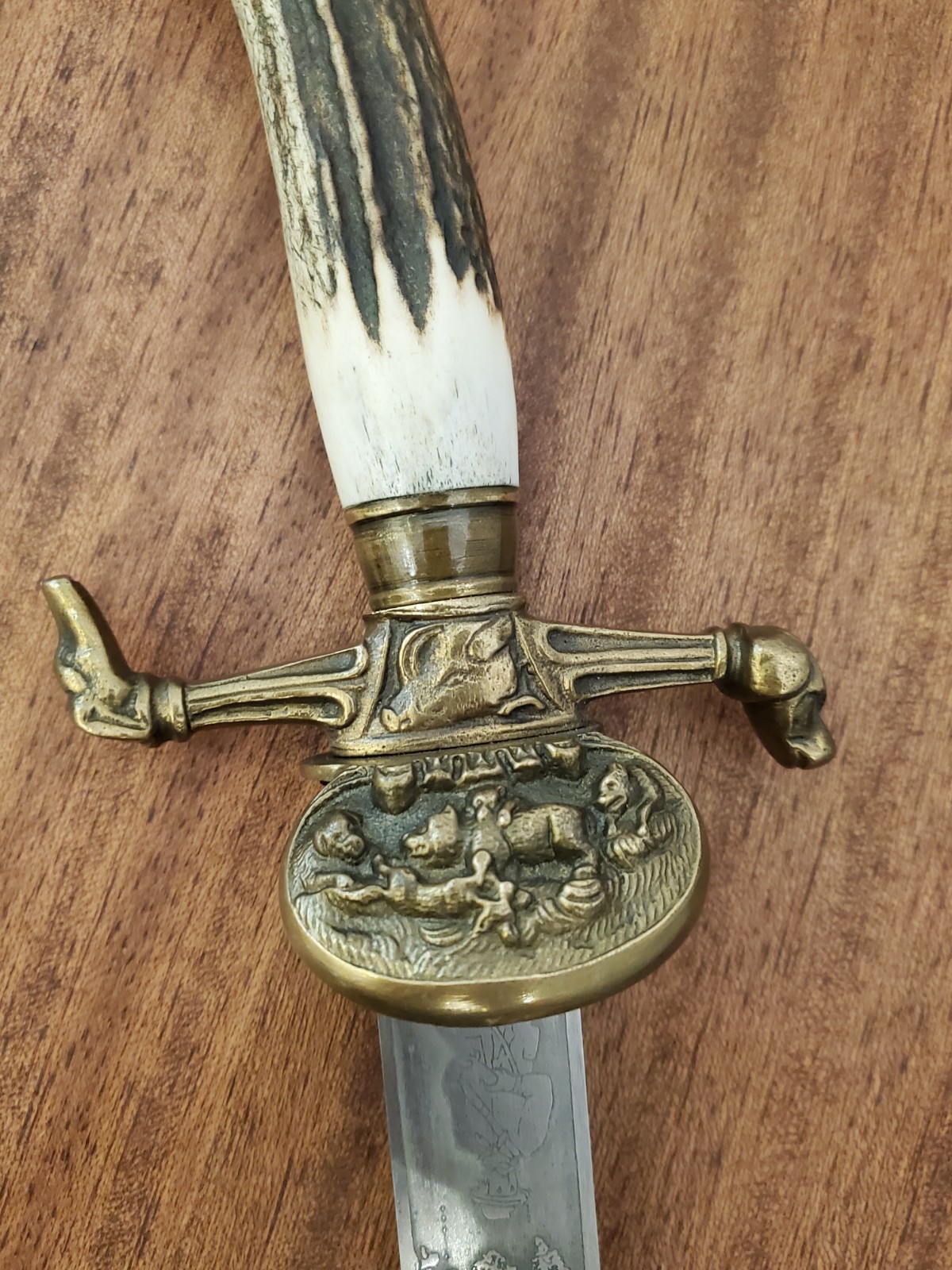 German Weyersberg & Co Solingen Hirschfanger Hunting Dagger"Gott Mit Uns" c.1900
