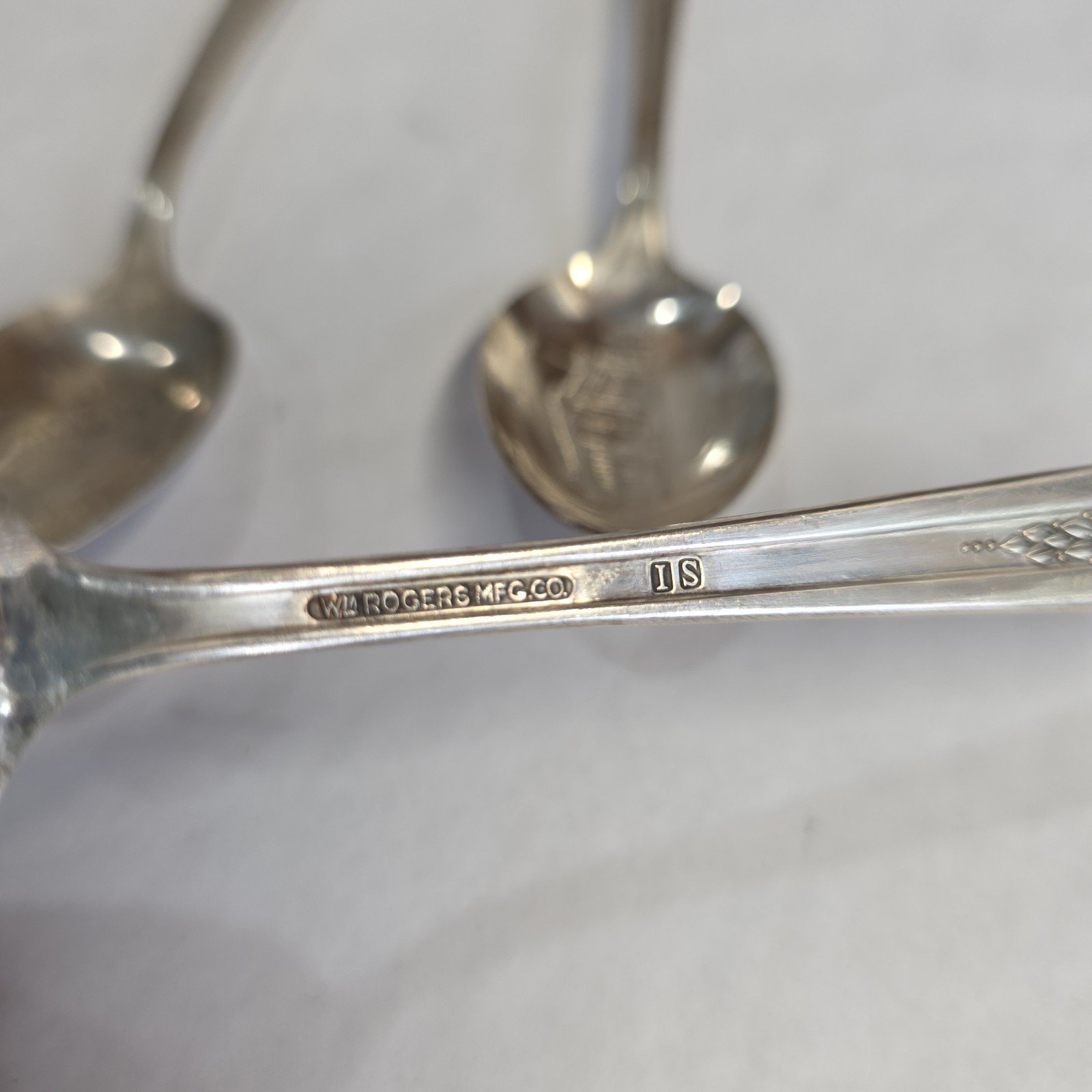 Vtg Silver Plated Presidential Spoons Wm Roger's Lot Of 3 Harrison Polk Garfield