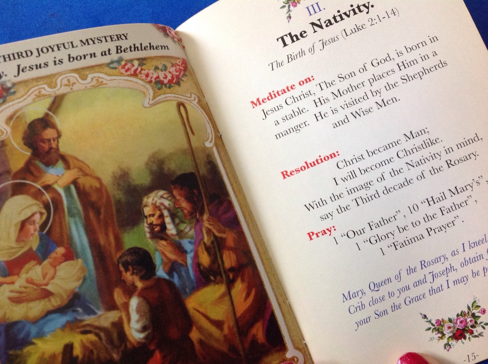 Rosary PRAYER Book How to Pray the Rosary 53 pages color history of the Rosary