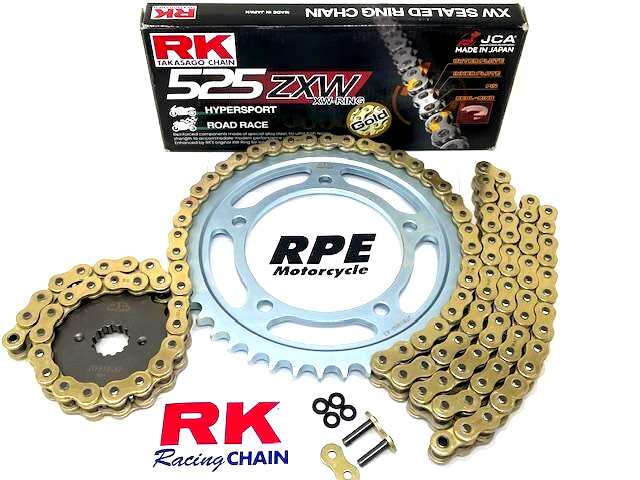 2002-2012 SUZUKI DL1000 V-STROM RK 525 ZXW GOLD RACING CHAIN AND SPROCKETS KIT