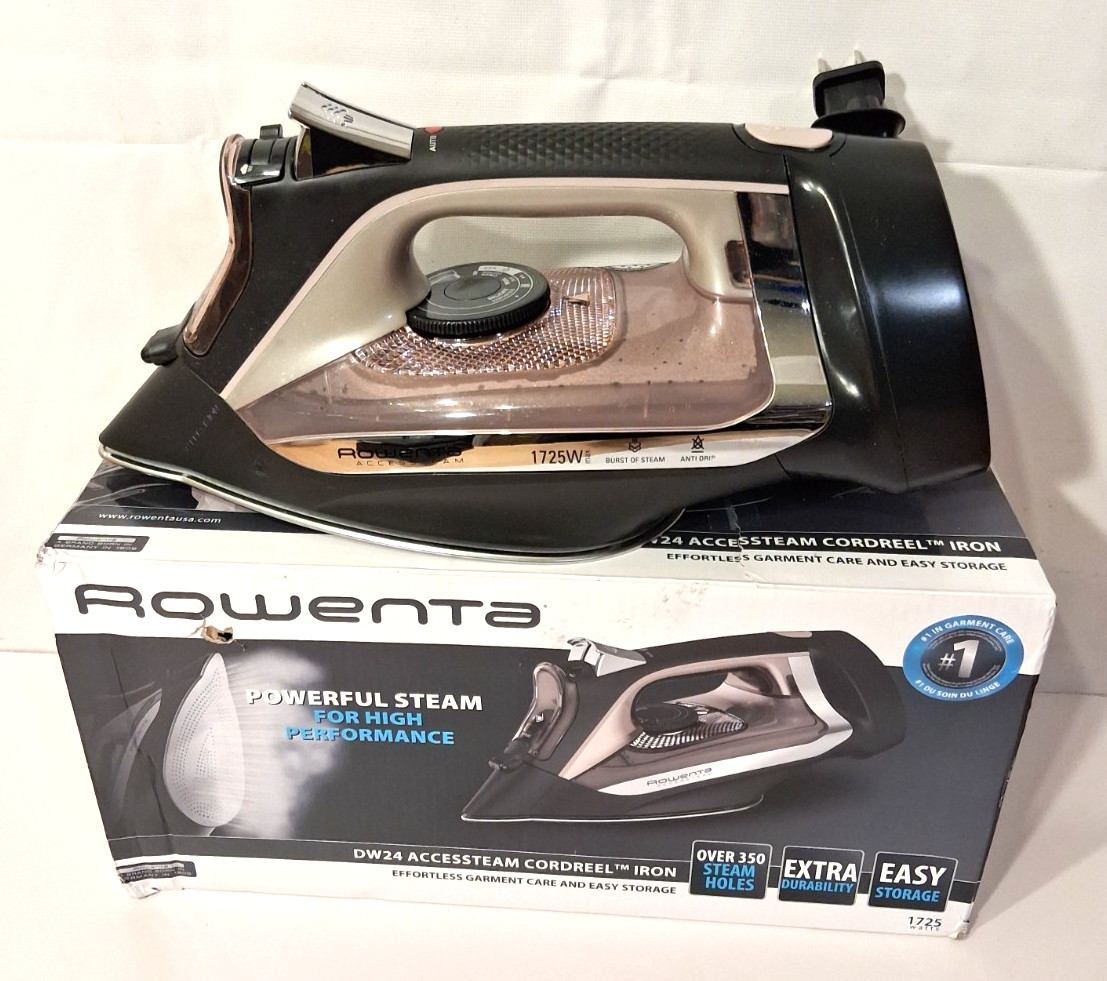 Rowenta Access Stainless Steel Soleplate Steam Iron Retractable Cord DW2459