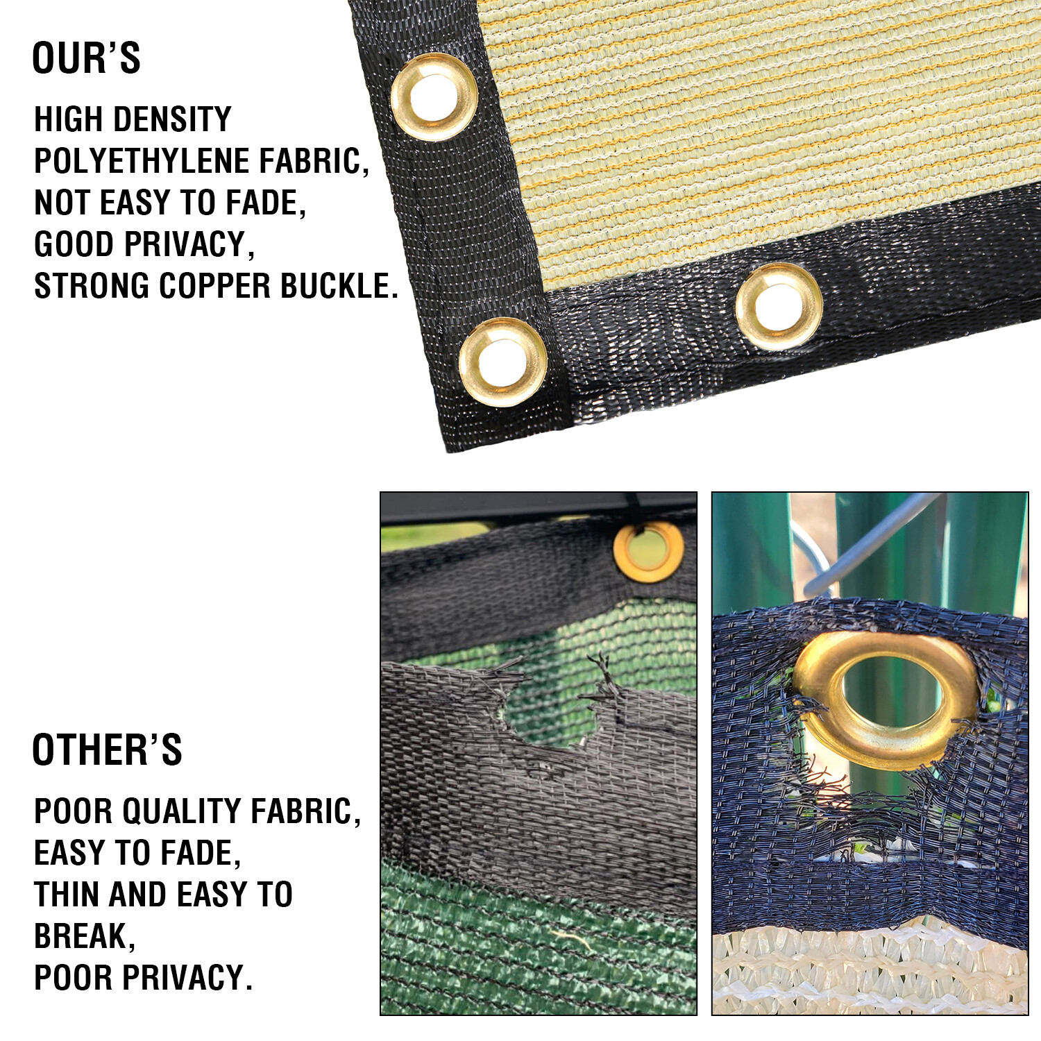 4' 5' 6'x50' Privacy Fence Screen Windscreen Mesh Fabric Shade Cover Tarp Garden