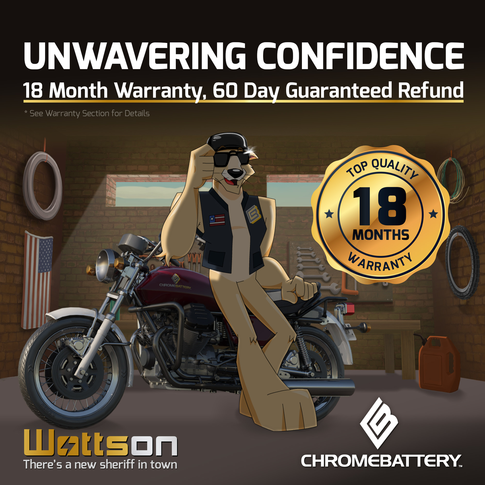 YTX12A-BS High Performance -Maintenance Free- Sealed AGM Motorcycle Battery