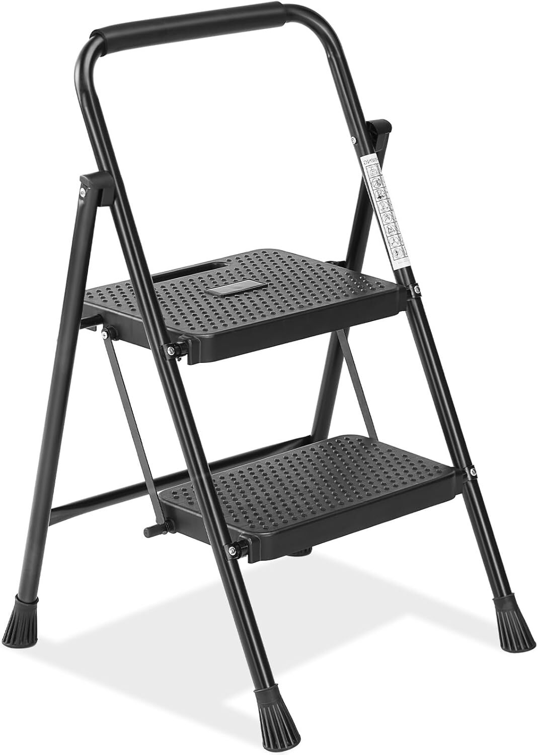 Step Ladder 2 Step Folding Step Stool for Adult Outdoor 800lbs Heavy Duty Sturdy