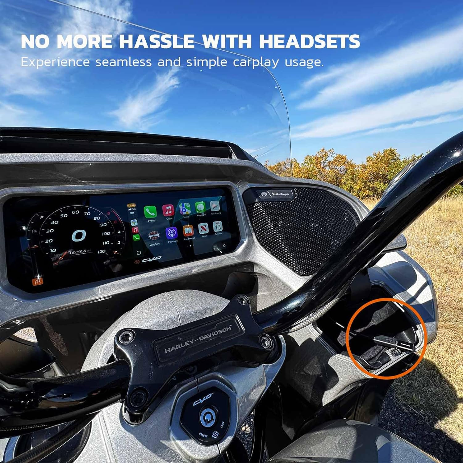MaedHawk Bypass Motorcycle CarPlay Bluetooth Headset Adapter with Black