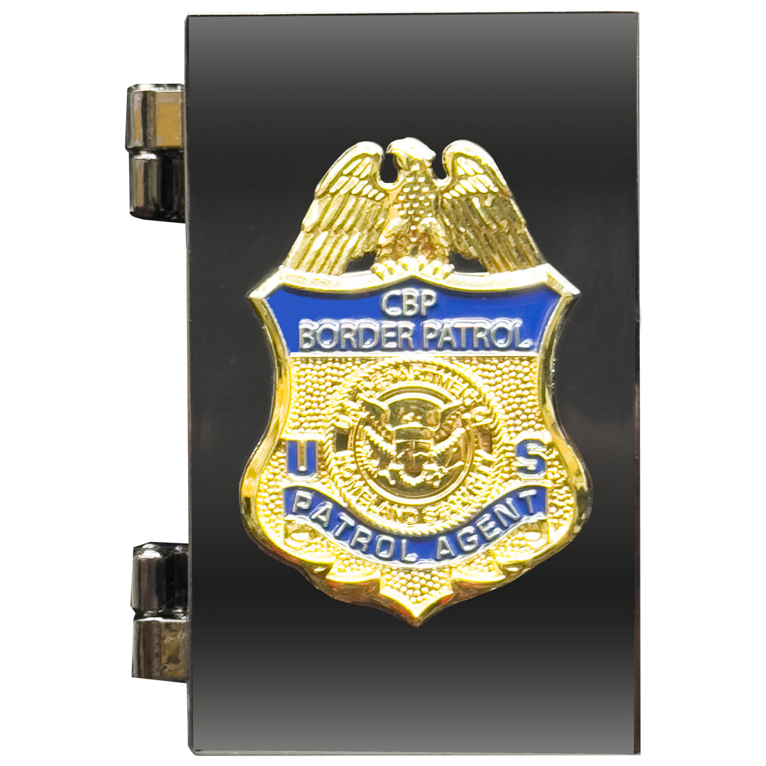 BL14-17 Border Patrol Agent Credential Wallet Hinged Challenge Coin CBP