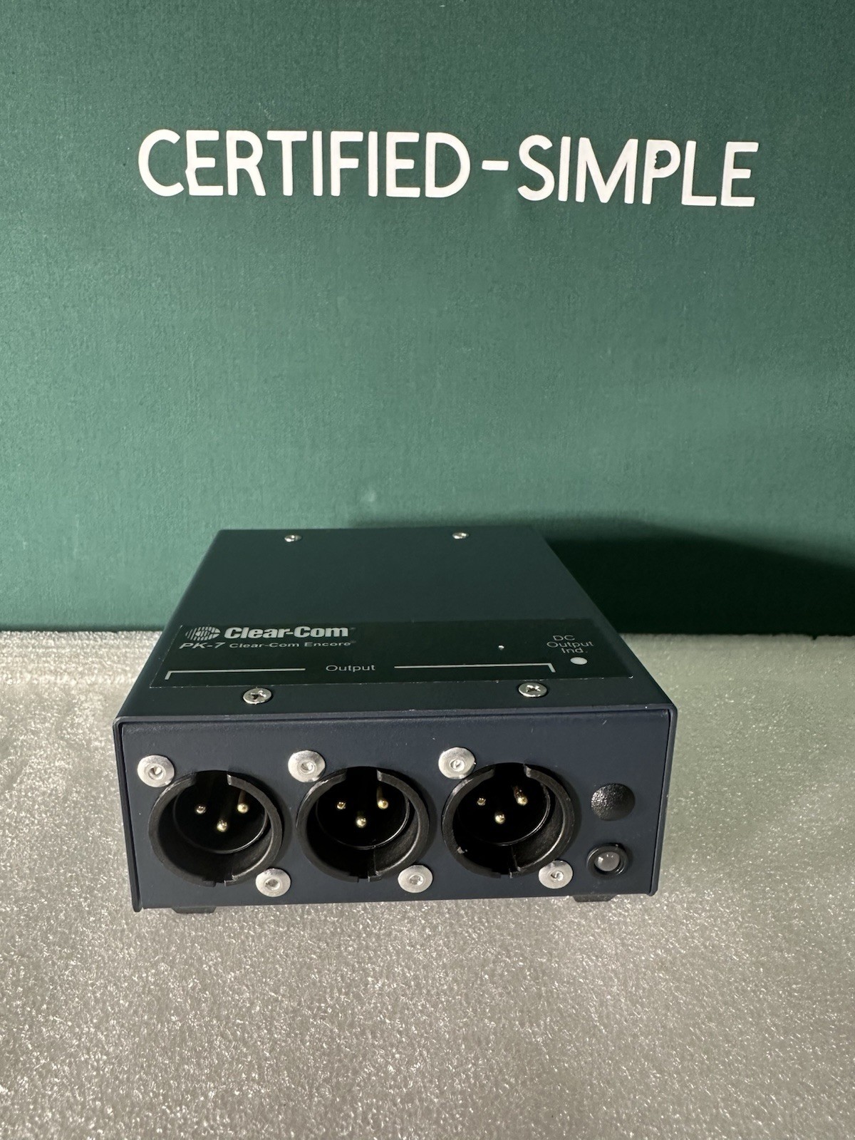 Clear-Com PK-7 REV D – Analog Partyline Power Unit, 22–30V DC, 3 XLR Ports. USED