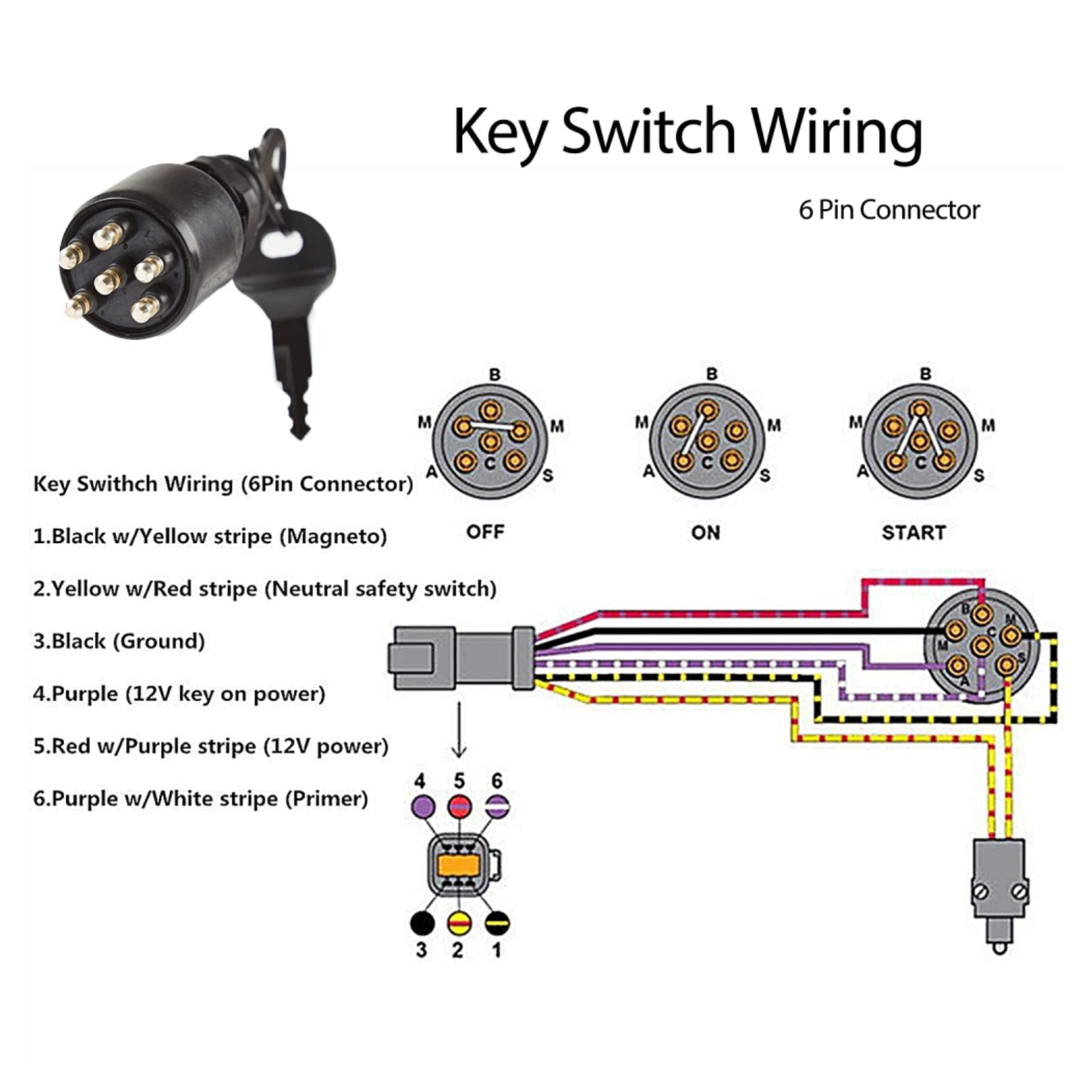 Ignition Switch 175974 5005801 For OMC Johnson Evinrude Outboard Motor 40-200HP