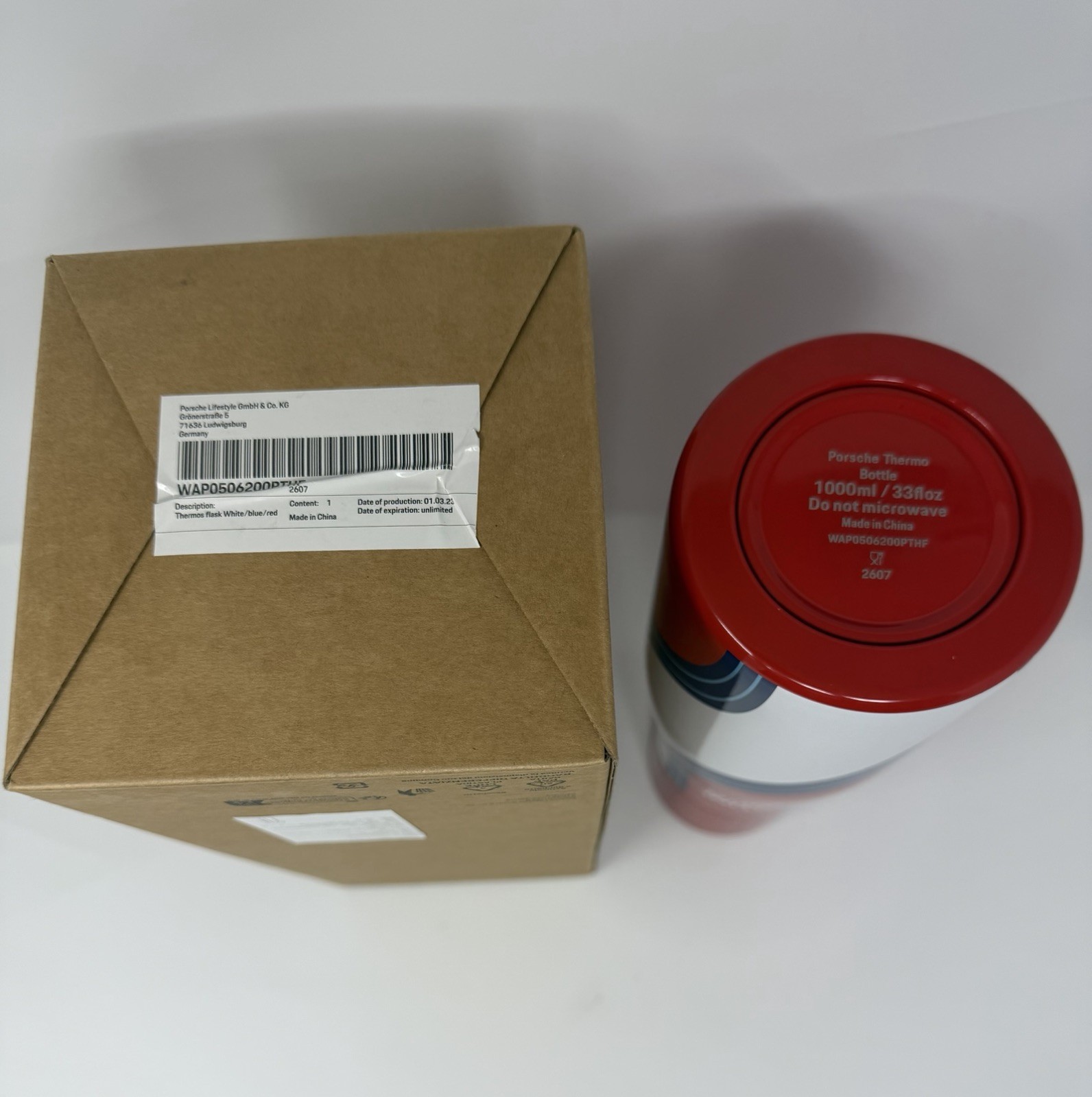 Porsche Martini Racing Thermal Bottle Genuine WAP0506200PTHF Free Same Day Ship