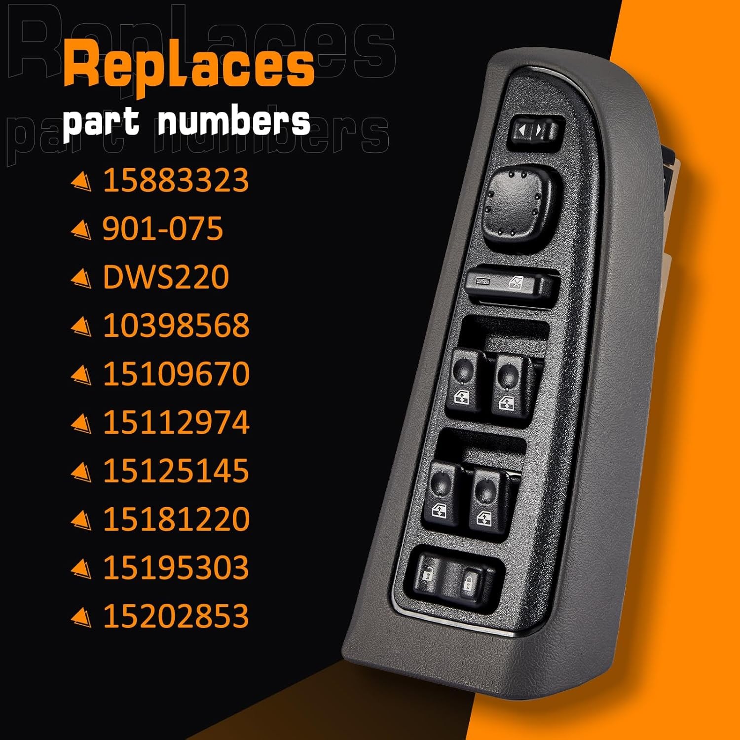 US Front Driver Door Window Control Switch For GMC Sierra 2003-2007 15883323