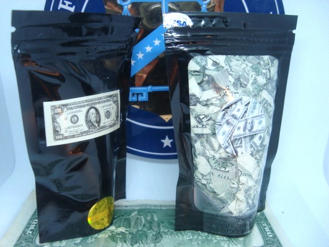 Vtg RARE RUFF Chunky Shredded Currency Money All $100 one-Hundred Dollar Notes B