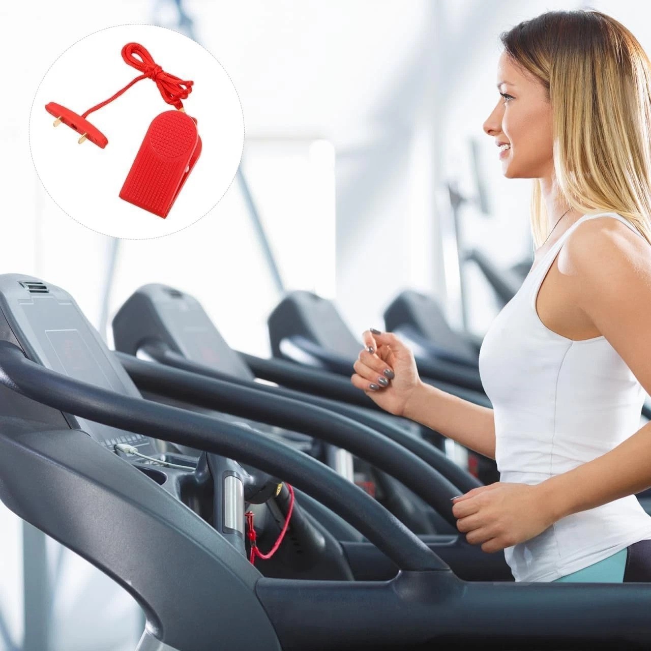 Universal Magnetic Fitness Treadmill Safety Key - Quick Installation & Secure