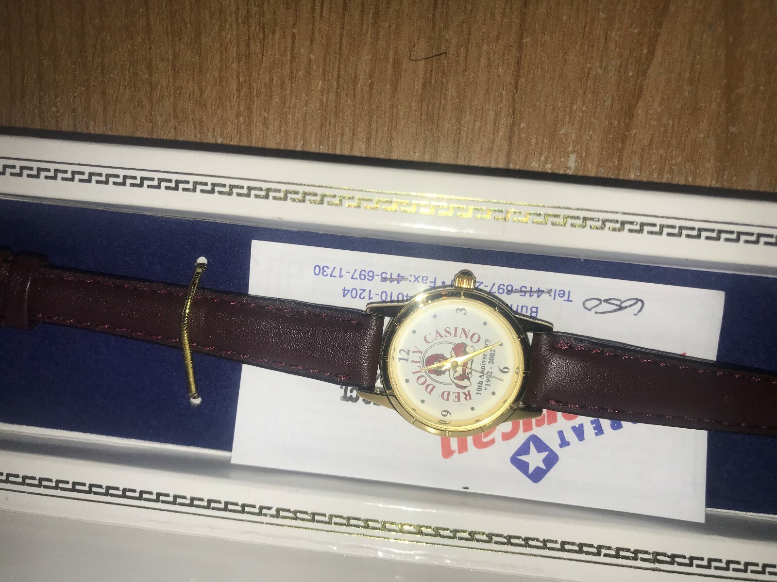 RED DOLLY Casino & Restaurant 10th Anniversary Unused Watch Blackhawk, COLORADO