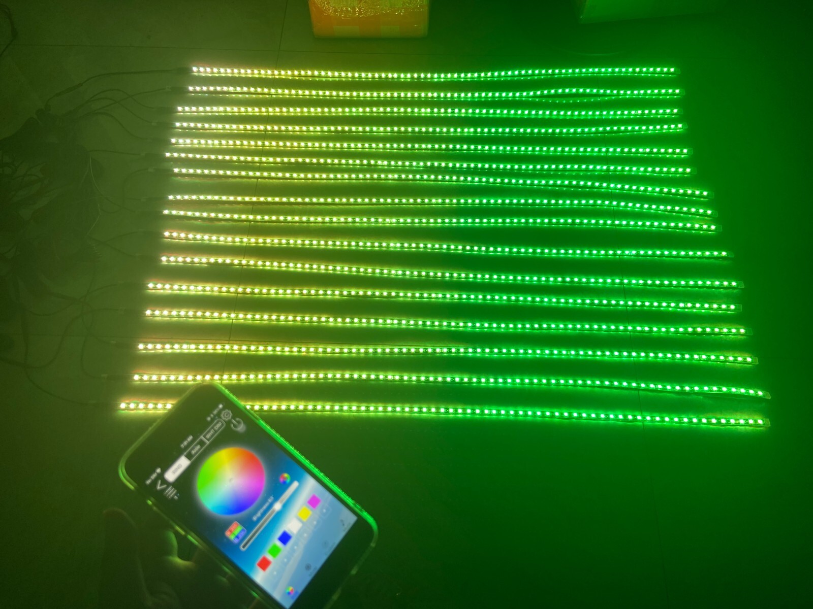 4FT 48" x16PCS APP+Remote CHASING Flow LED IP68 Polaris Slingshot Strips Lights