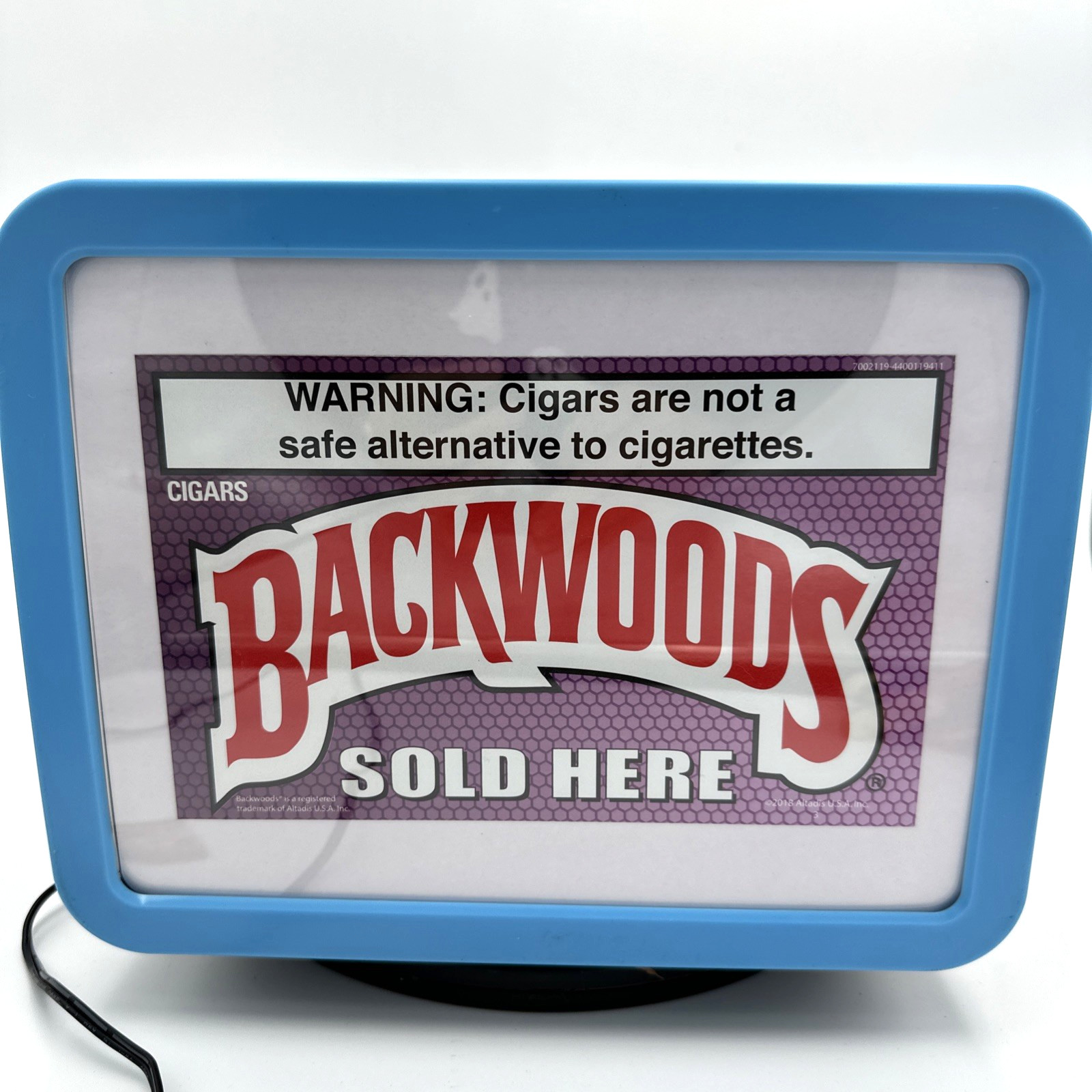 Backwoods Cigars Lighted Display Store Cube Tobacco Advertising