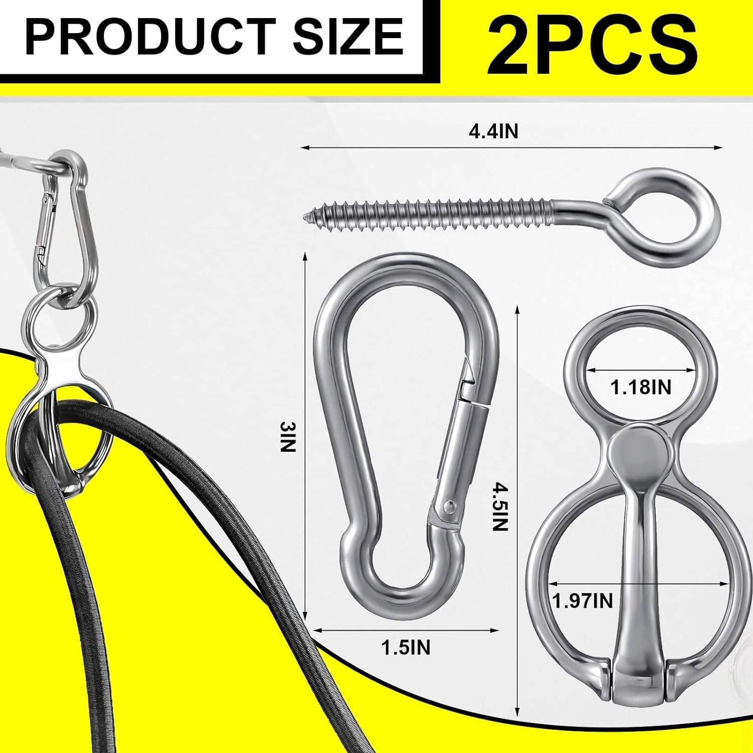 2 Sets Horse Tie Ring, Horse Tack and Supplies Horse Training Equipment Safe