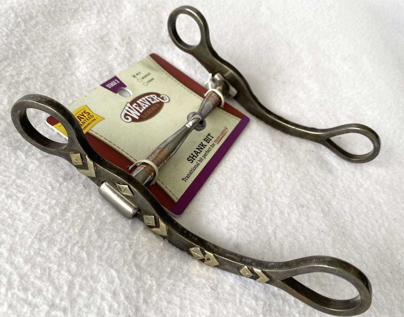 NEW Weaver Silver Mounted Pro Shank Series Heavy Steel Snaffle Bit~SHOW~RANCH