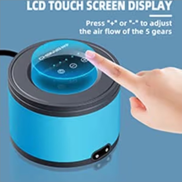 Aquarium Air Pump Dual Outlets, Super Quite Air Pump 20-600 Gallons, 5W 110V