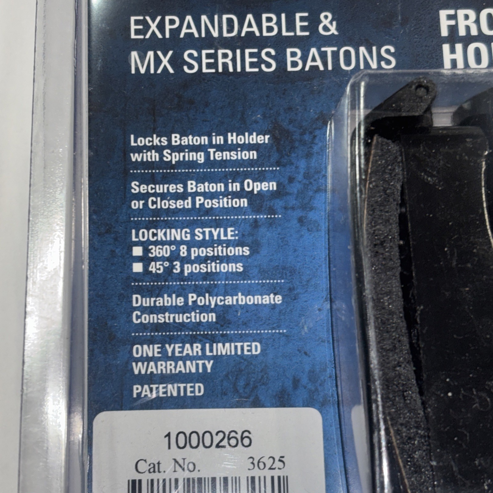 Monadnock Riot Gear Front Draw Holder Expandable MX Baton Basket Weave USA NEW