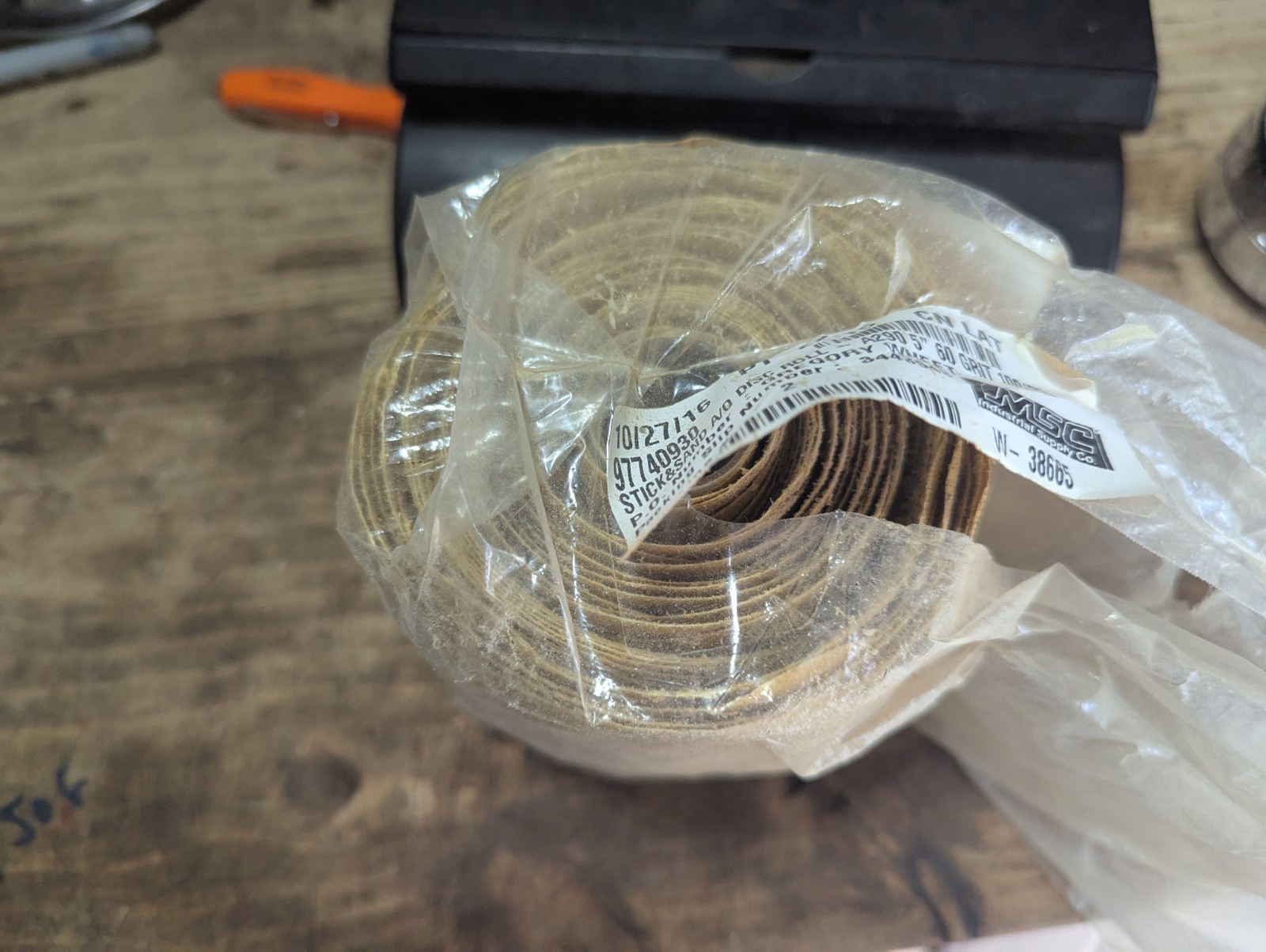 NORTON 5" DISCS STICK & SAND PAPER DISCS ROLL SIZE P60 TYPE A290 GRIT