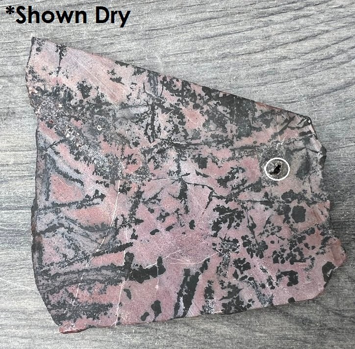 Old Stock - Dendritic Rhodonite - Mexico 4.5"x3.5" Lapidary Rough Slab Cabbing