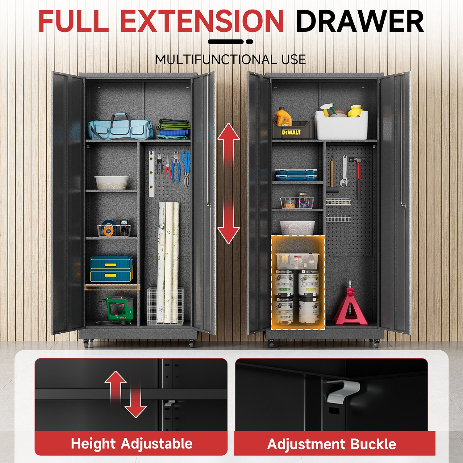Rolling Garage Cabinet Set Workshop Set Garage Cabinets Storage System Tool Boxs