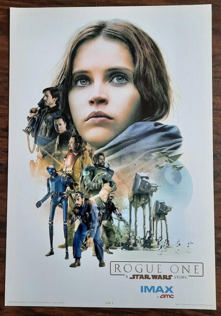 ROGUE ONE A STAR WAR STORY 13X19 AMC IMAX MOVIE POSTER PRINT FELICITY JONES NEW