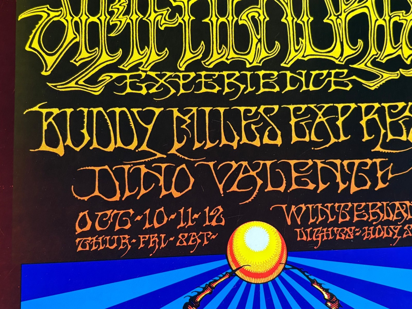 JIMI HENDRIX BUDDY MILES 1968 WINTERLAND CONCERT POSTER BG-140 Griffin Moscoso