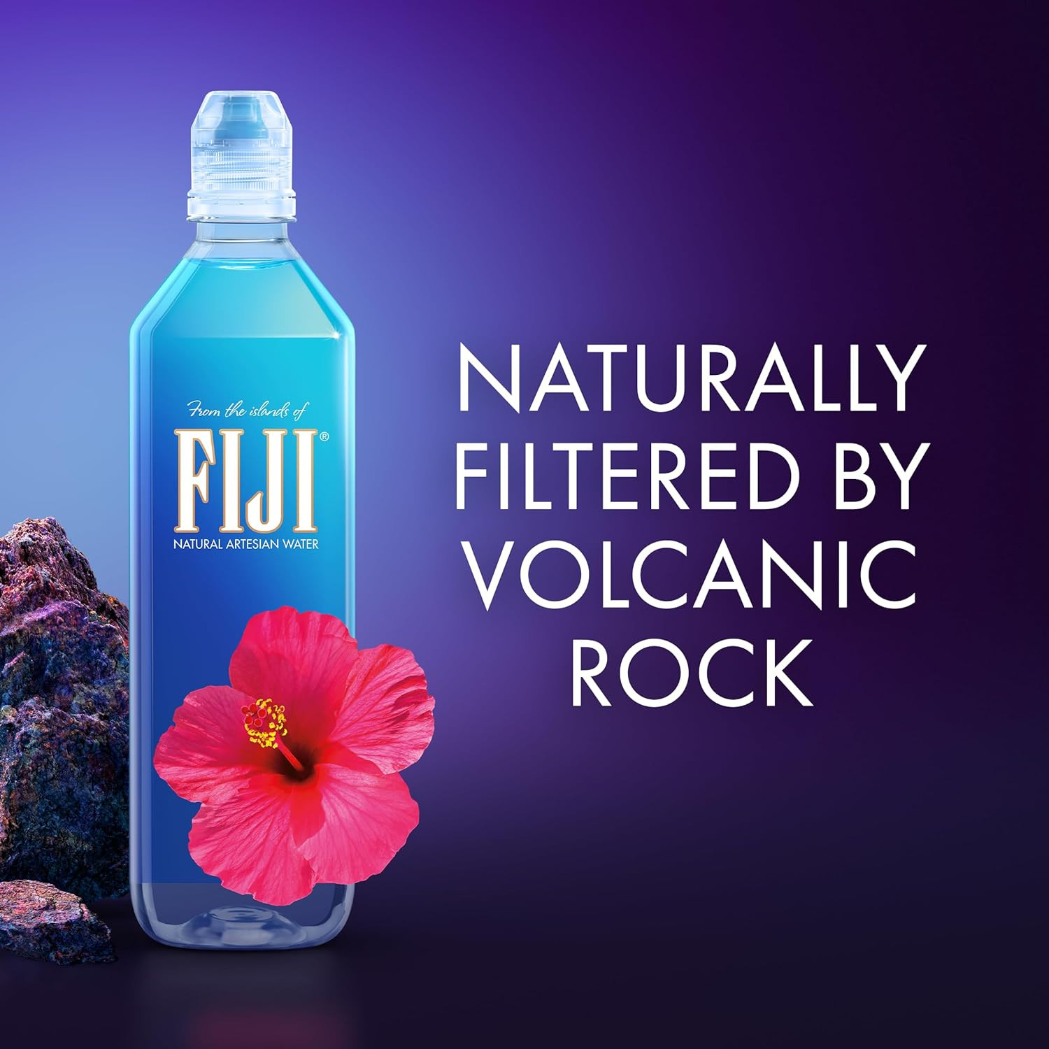 FIJI Natural Artesian Bottled Water 700Ml / 23.7 Fl Ounce (Pack of 12) - Sports