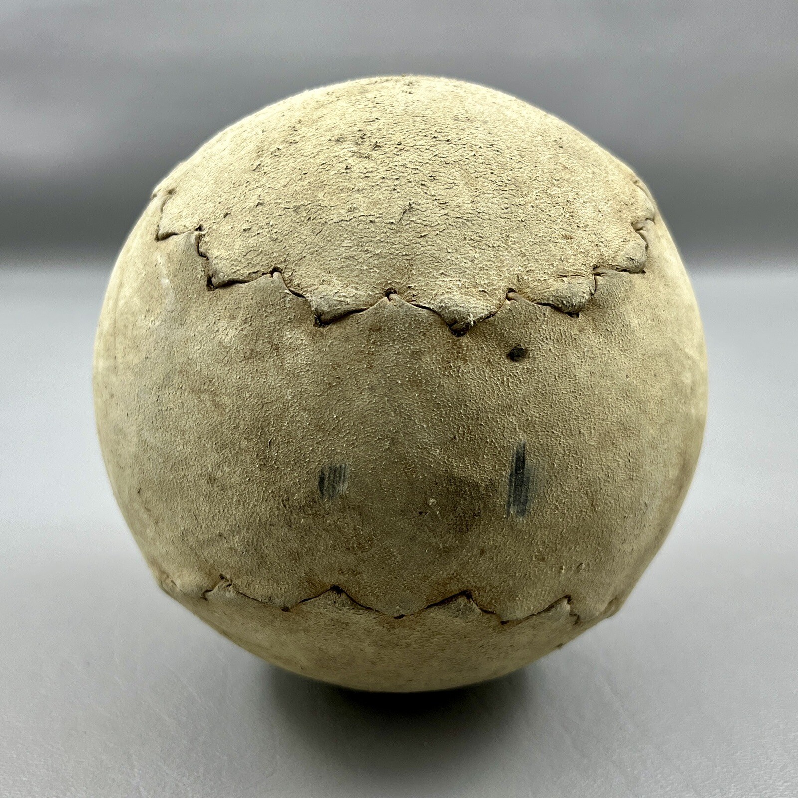 Antique Vintage 16" Oversized Leather Hand Stitched Softball