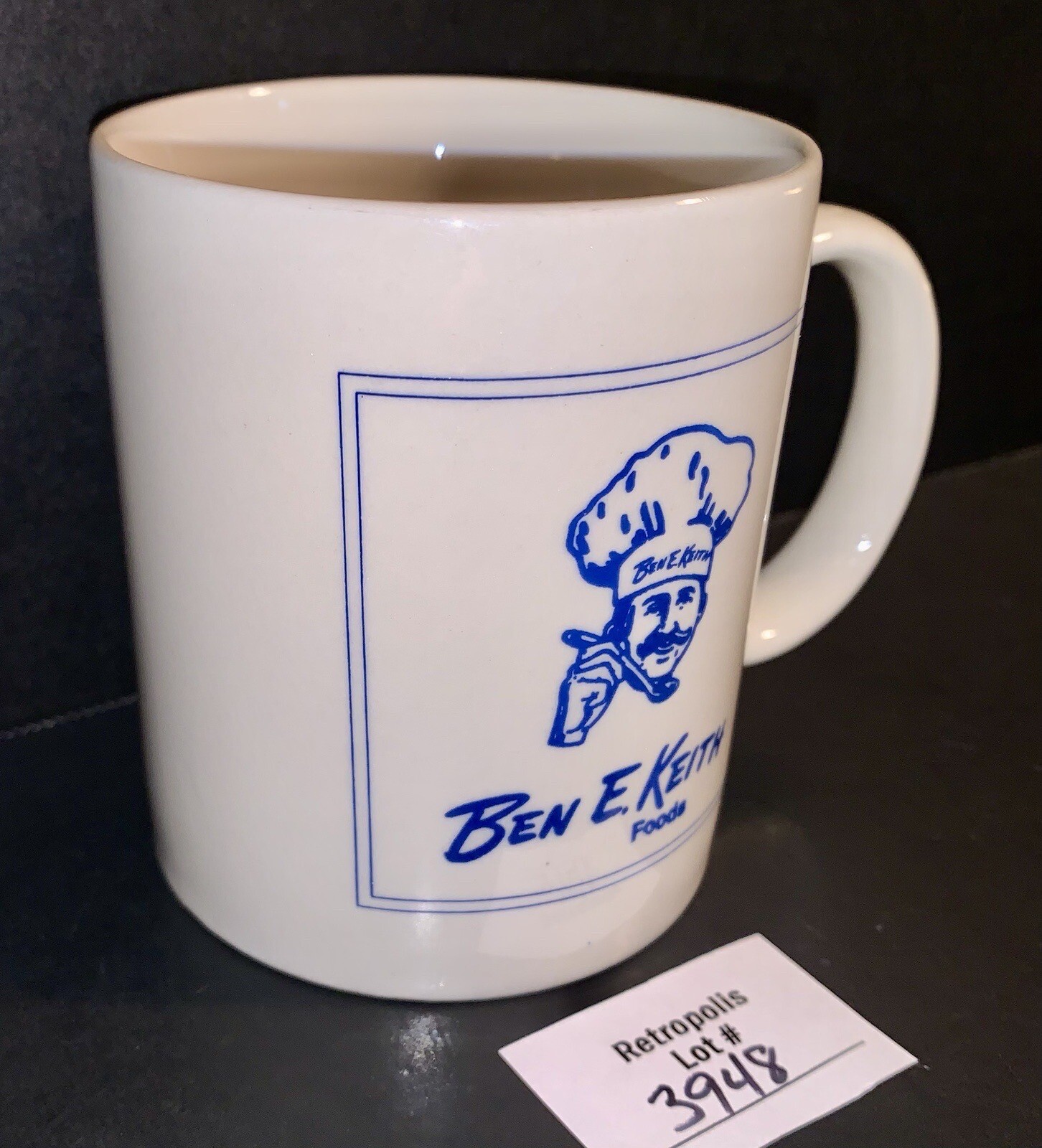 Ben E Keith Foods Chef Ceramic Coffee Mug Vintage