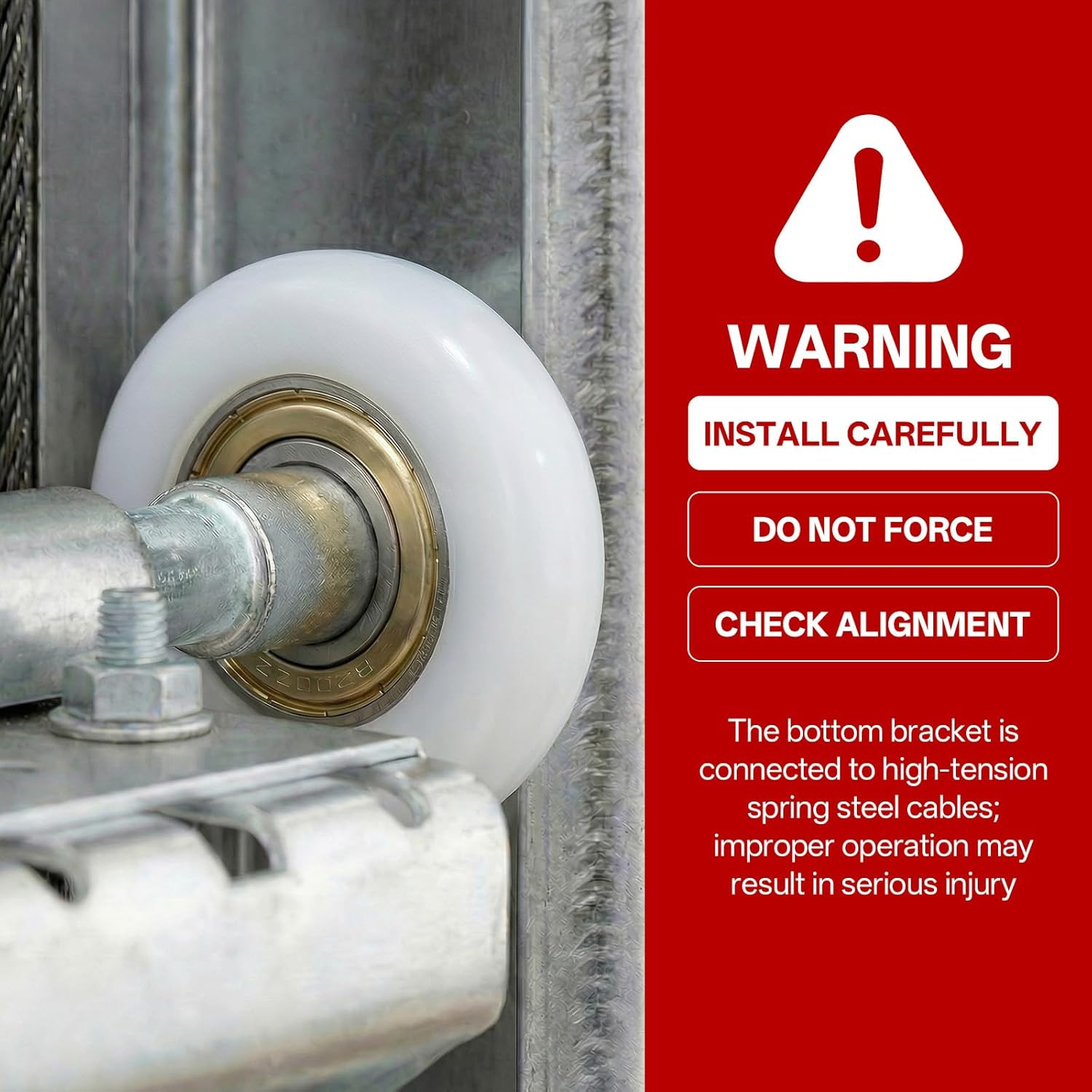 Terpheety Nylon Garage Door Rollers 10 Pack - 2" Quiet Garage Door Wheels Replac