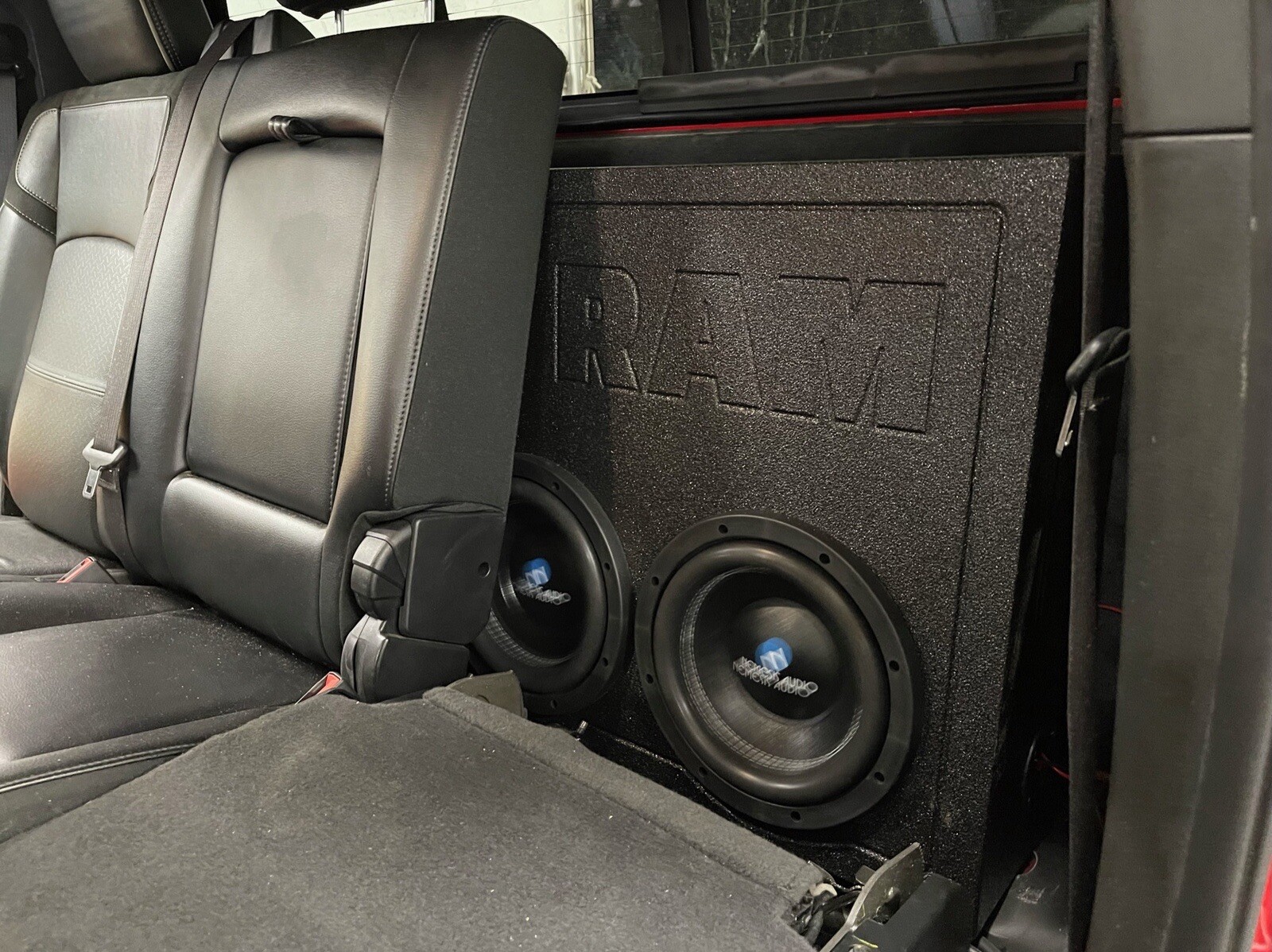 Subwoofer Enclosure Box Dodge Ram Mega Cab 06-22 Ported Fits: 2x12"