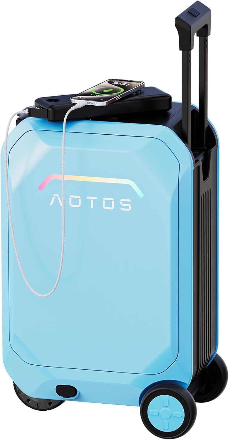 AOTOS Smart Ridable Electric Suitcase 31L Travel Riding Luggage Scooter