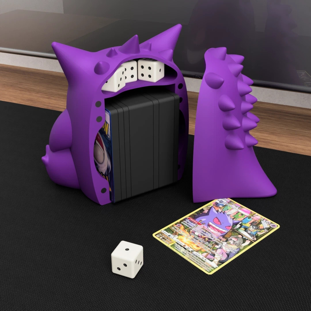 Deck Box + Playmat Bundle – GENGAR POKEMON Design | HOLDS 100 SLEEVED CARDS, TCG
