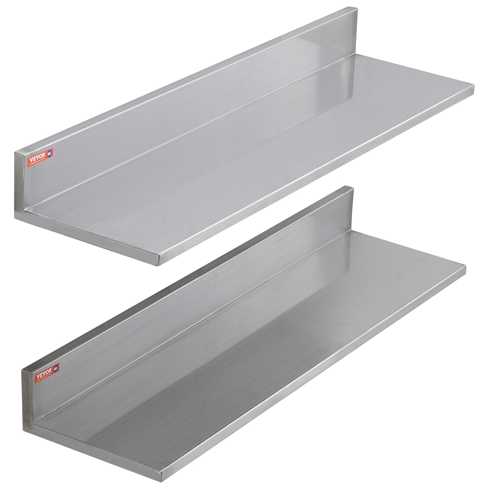 2PCS 30" x 8.6" Stainless Steel Wall Mounted Shelf Kitchen Restaurant Shelving