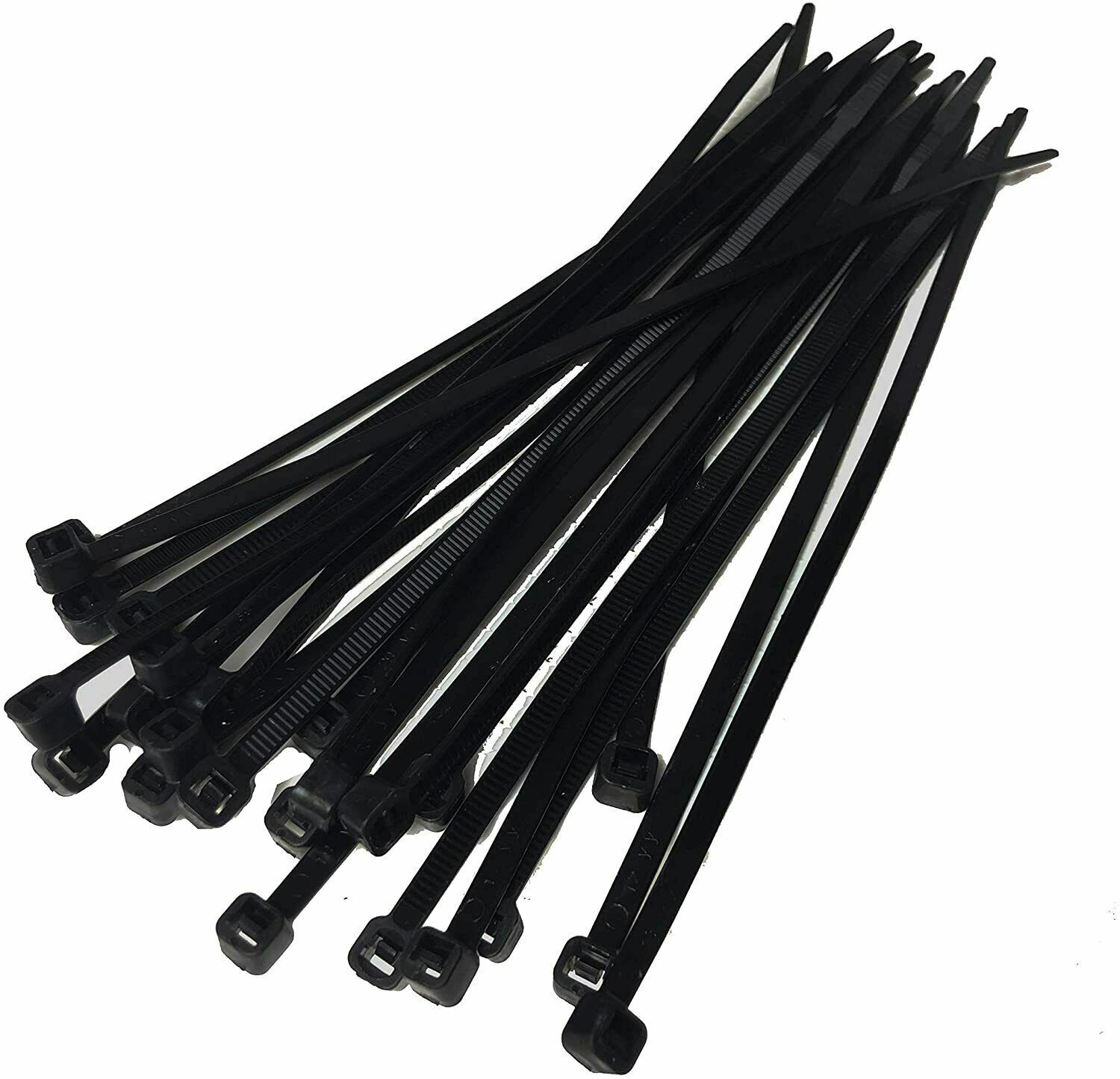 100 Cable Zip Ties 12 Inch Long Cable Ties Heavy Duty Nylon Cord Black 50lb test