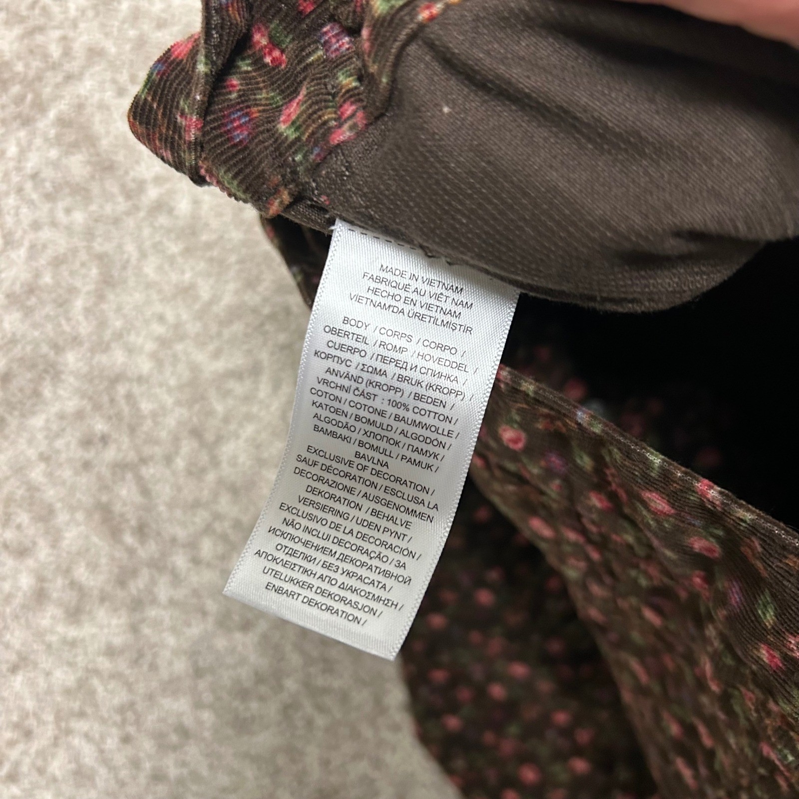 NWT Polo Country Ralph Lauren Floral Corduroy Trucker Jacket Girls Size XL (16)