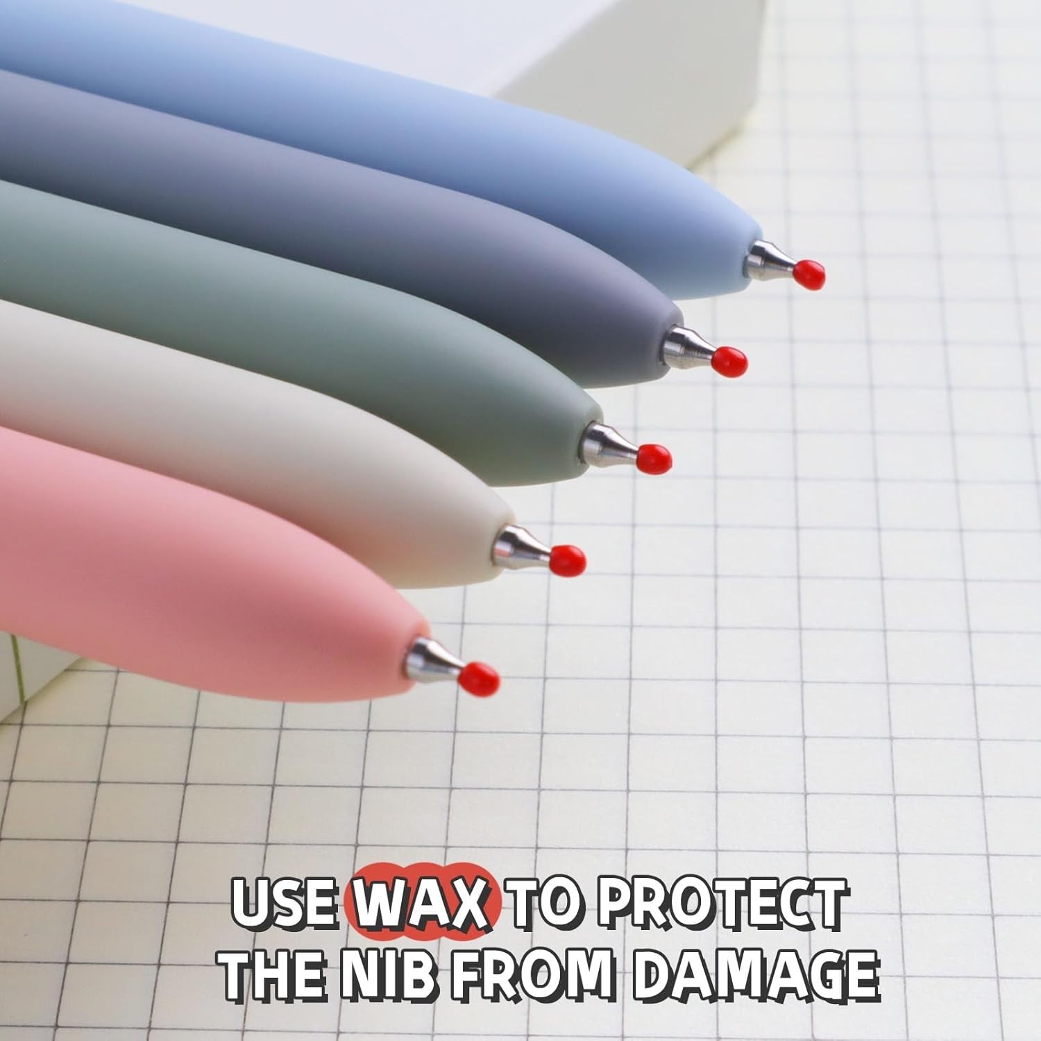 5pcs Gel Pens 0.5mm Black Ink Fine Point Smooth Writing Office School Pens