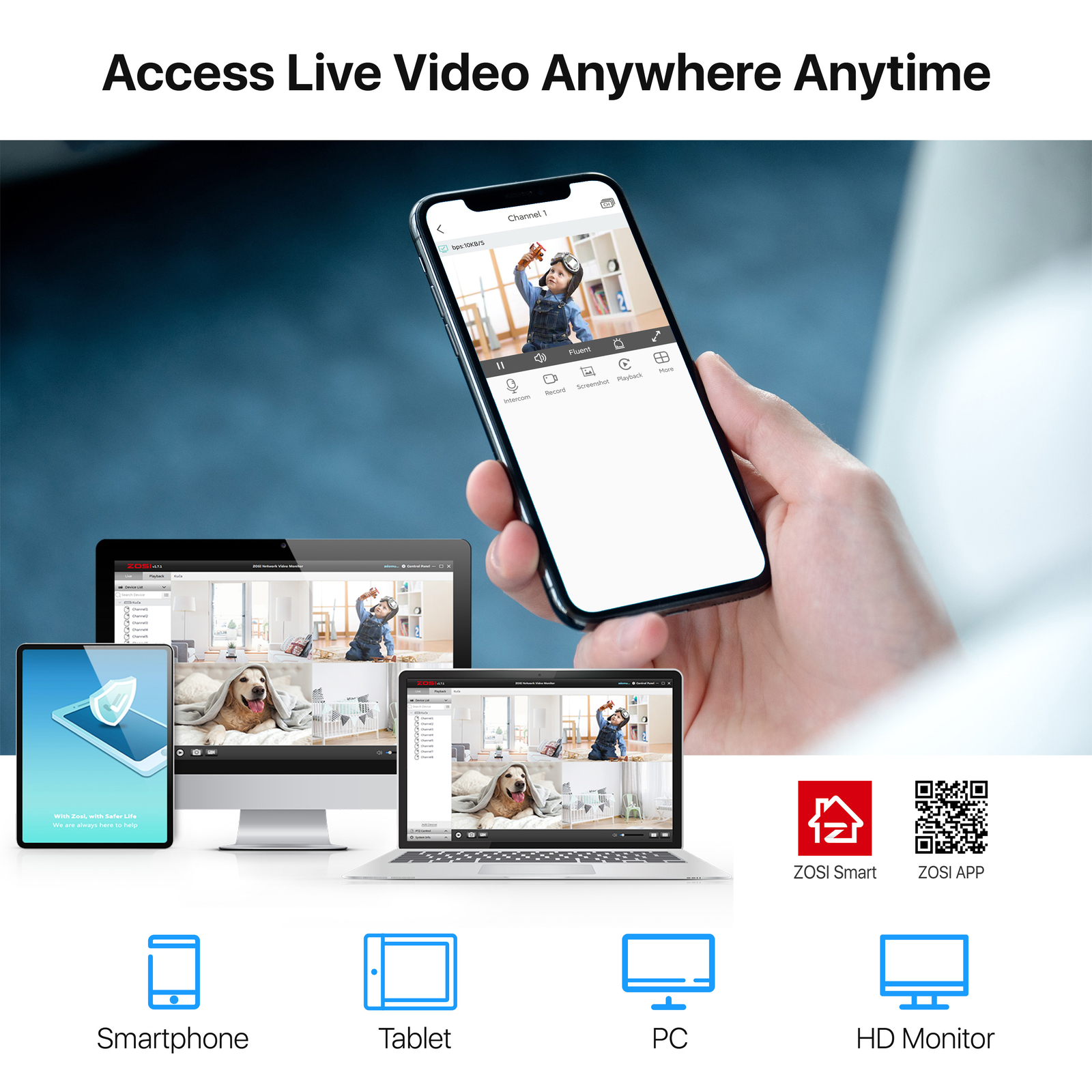 ZOSI 8 Channel H.265+ 5MP Lite DVR HD 1080p Recorder for Security Camera System