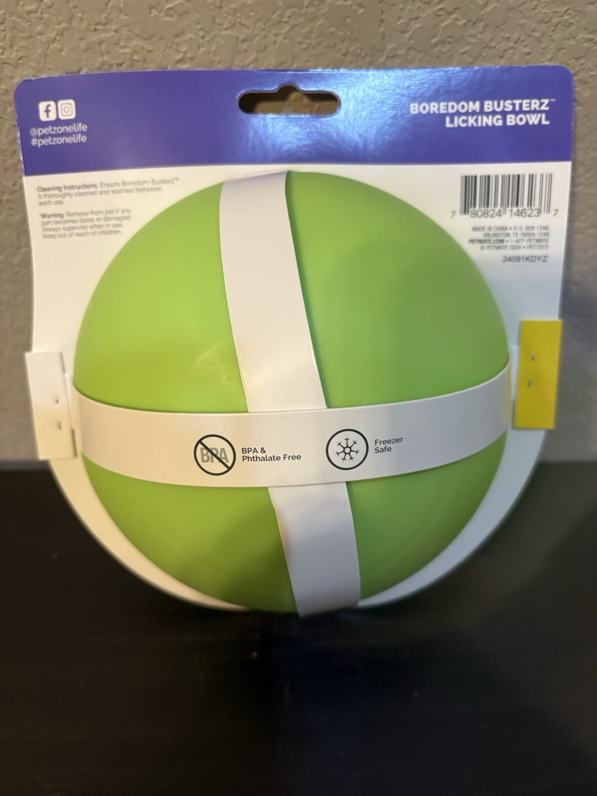 Pet Zone Boredom Busters Bowl||Freezer Safe|6.5"W x 2.75"D||BPA & Phthalate Free