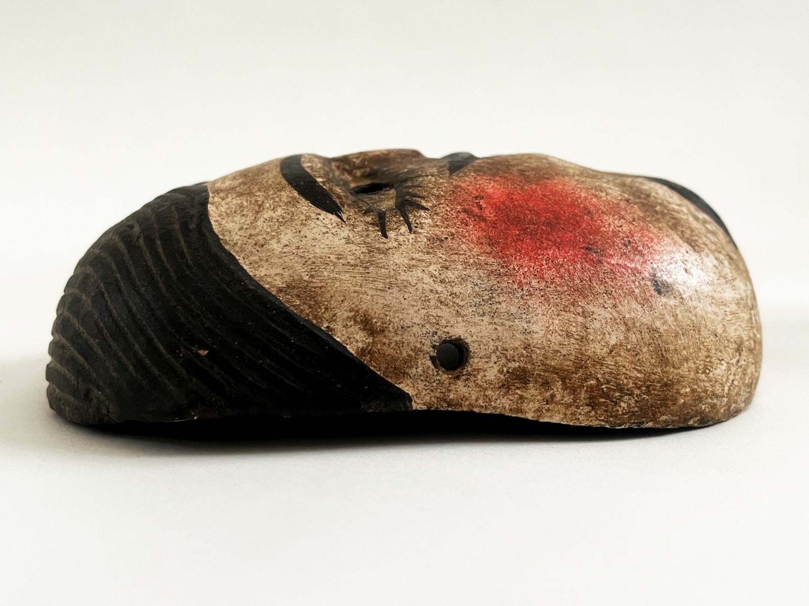 VTG MEXICAN HIDALGO JUANEGRO CUANEGRO JUAN NEGRO FOLK ART HAND CARVED DANCE MASK