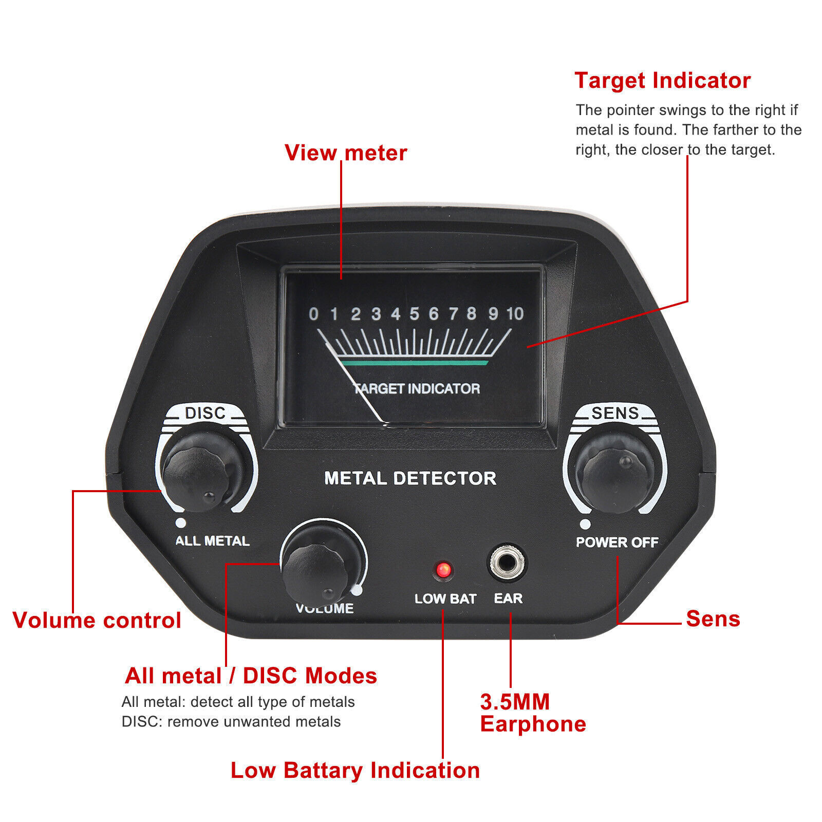 Deep Ground Metal Detector For Adults Underwater Beach Yard Waterproof Seeker US