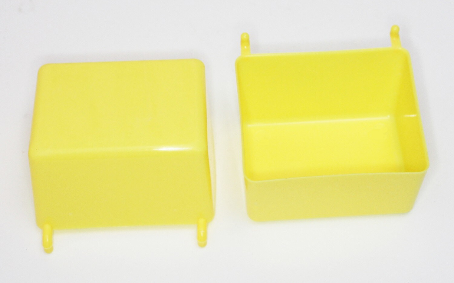 Small Plastic Pegboard Storage / Part Bins - Black Pink Orange Red or Yellow