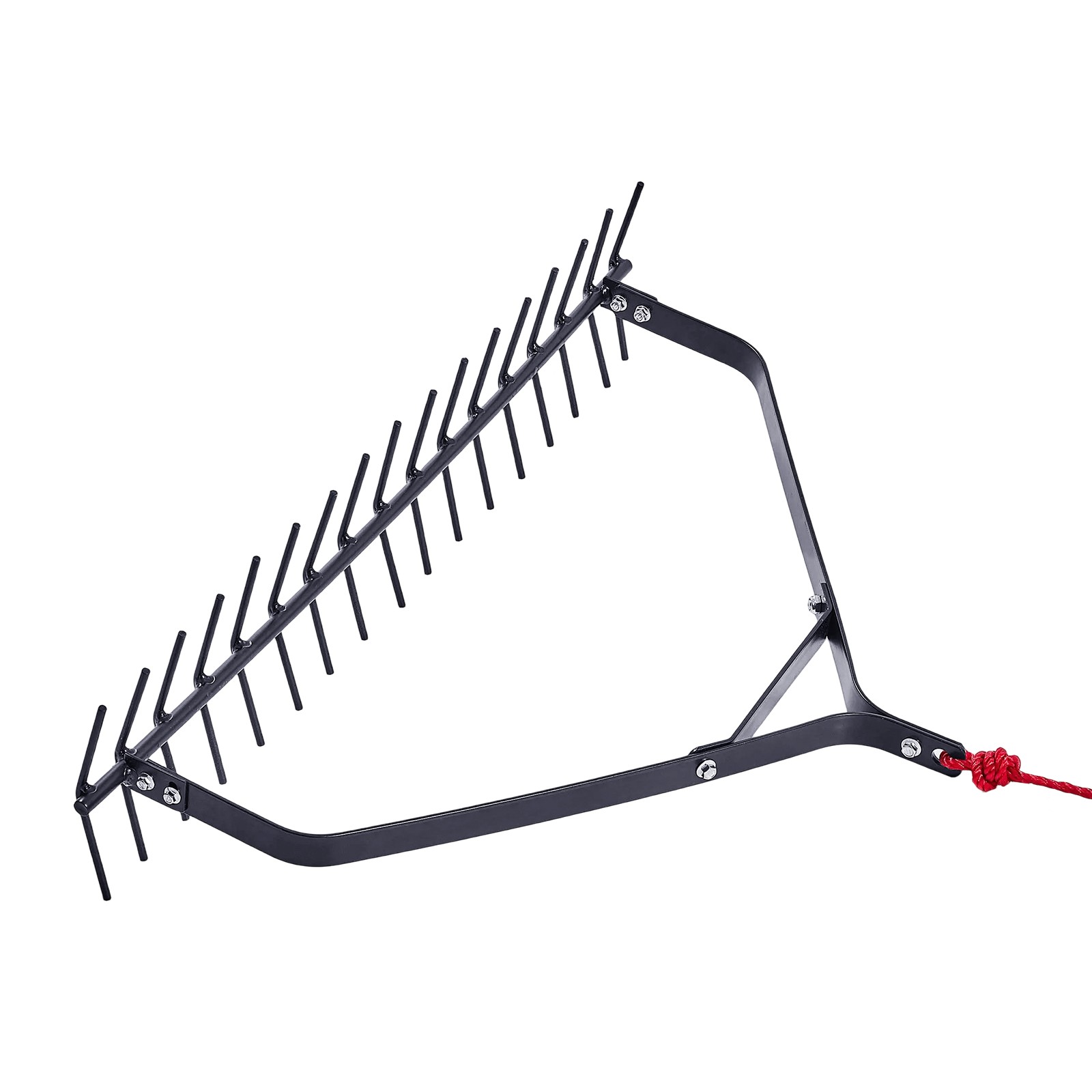 32x6.3 in Pond Aquatic Weed Rake Double-Sided Lake Weed Removal Rake 30ft Rope