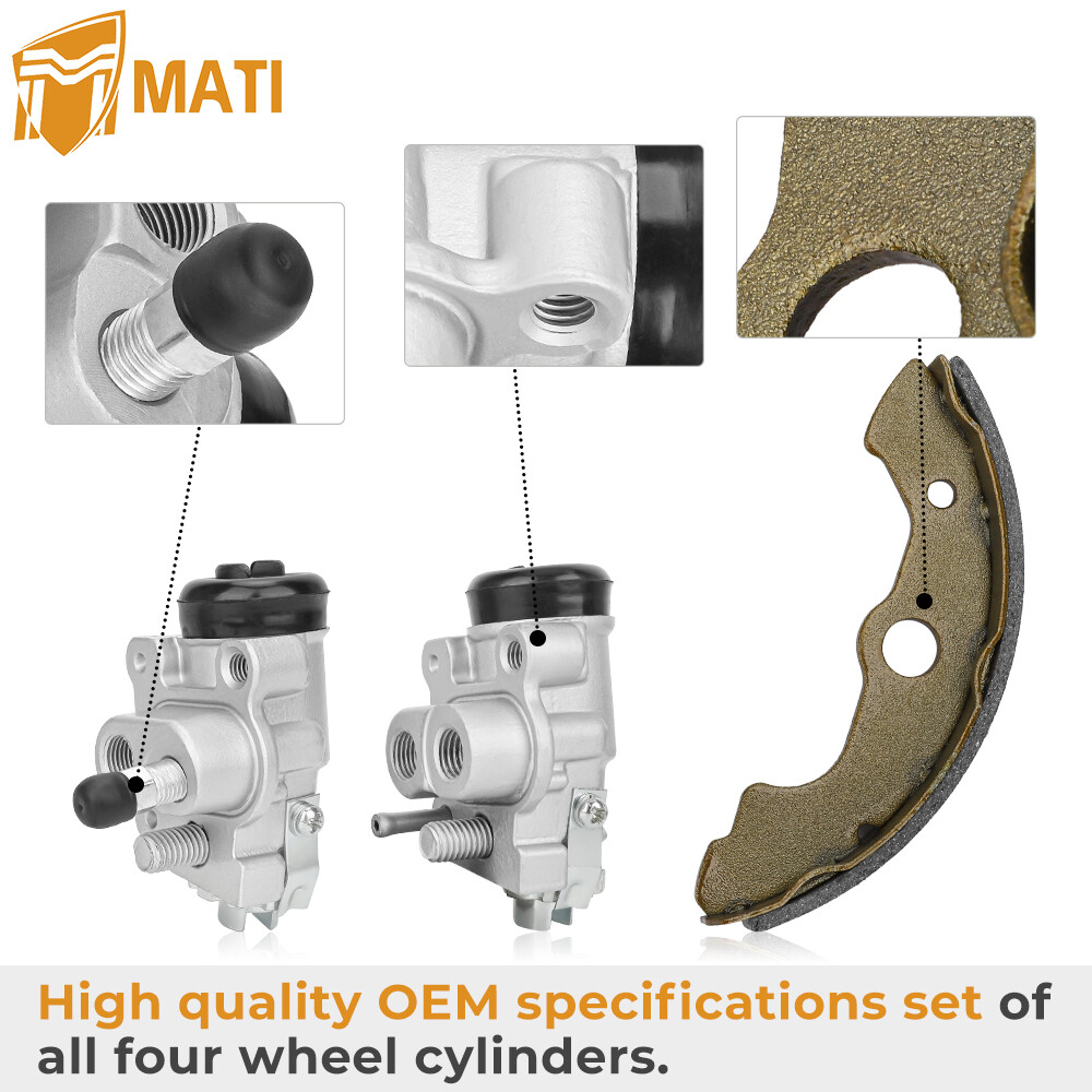 Front Brake Wheel Cylinders All Four w/Shoes for Honda Foreman 450 TRX450 4x4