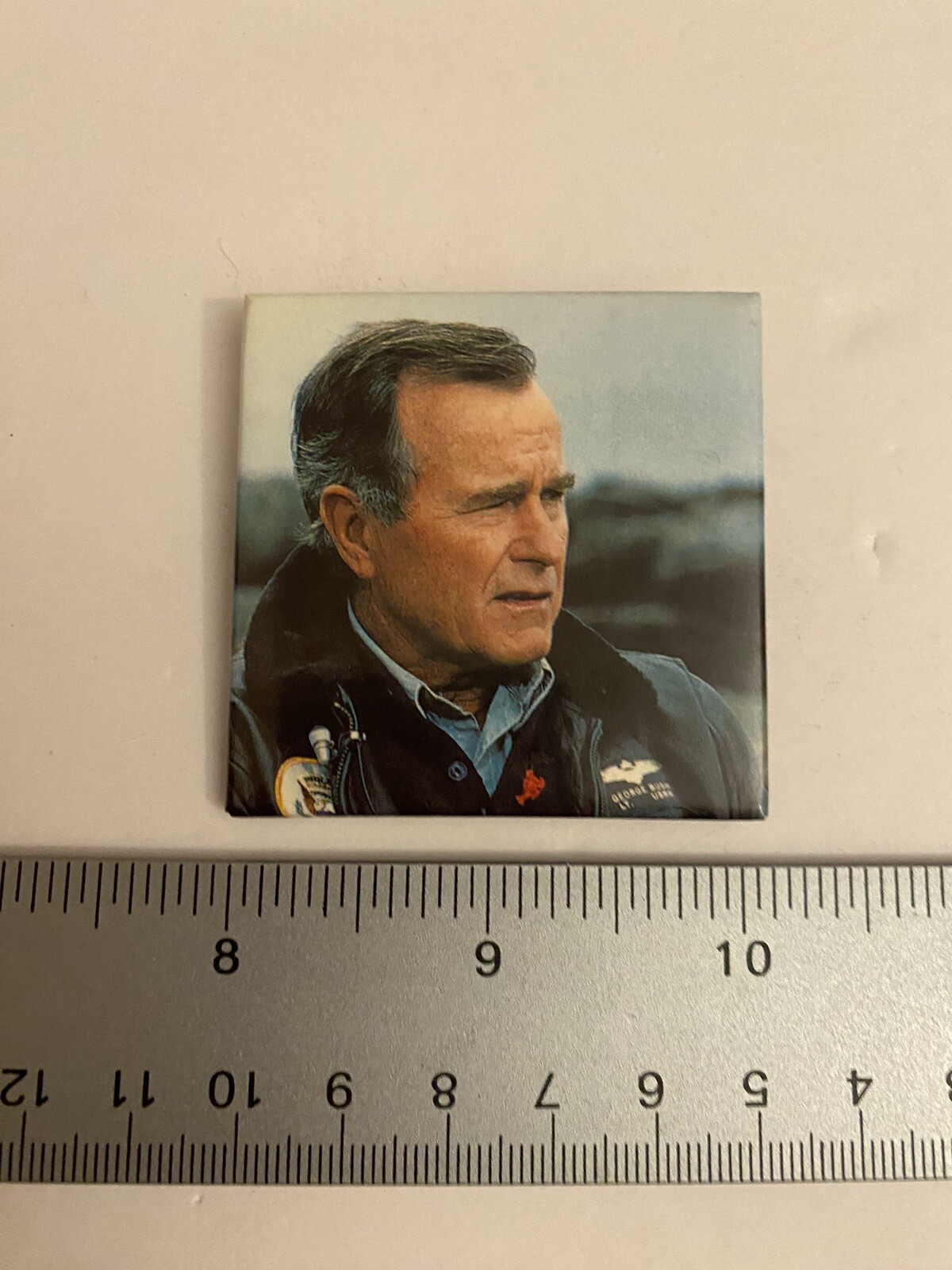 George H.W. Bush Photo Political Pin Back Button P12