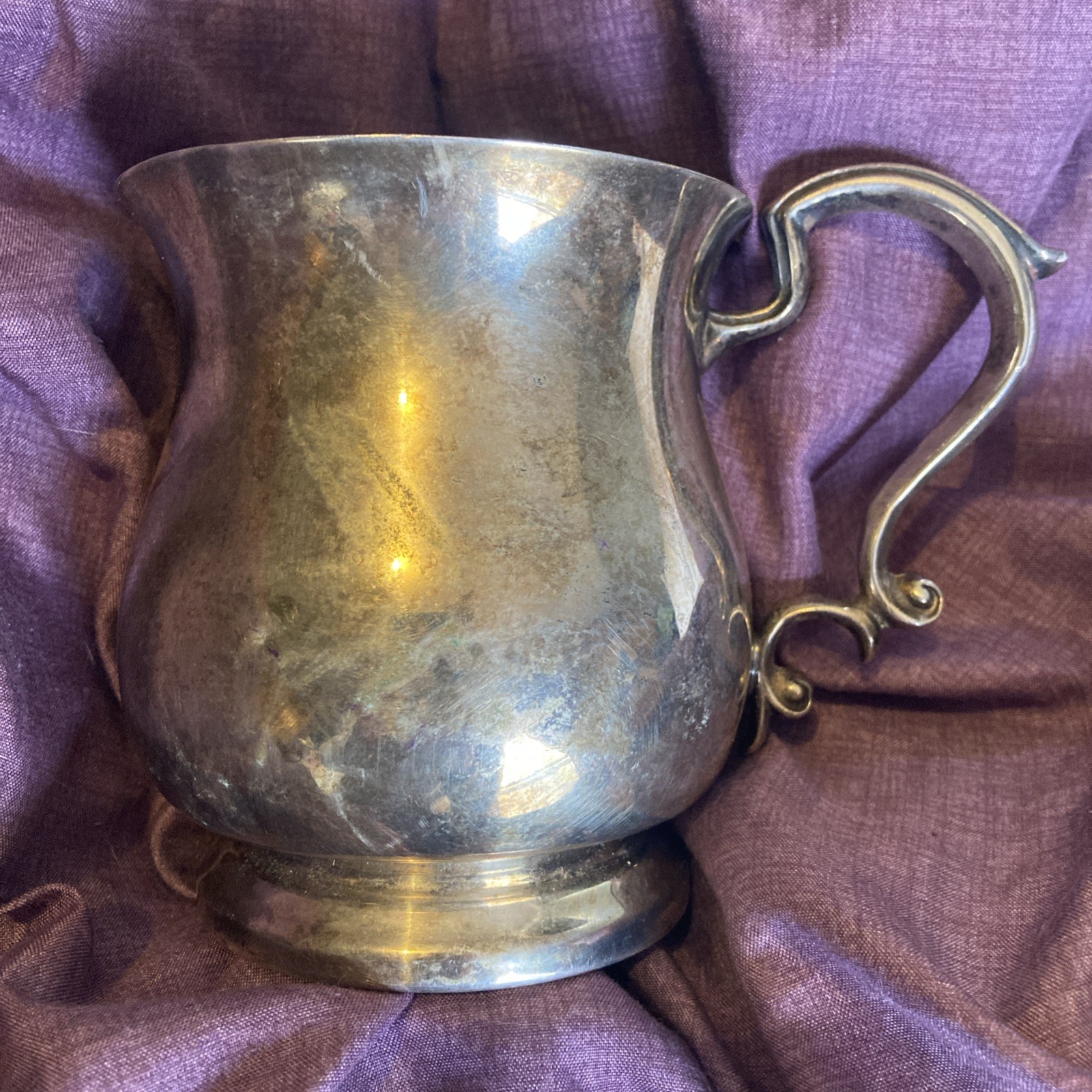 Vintage FB Rogers Sterling Silver Mug Engraved ‘Mick’ 260.59 Grams